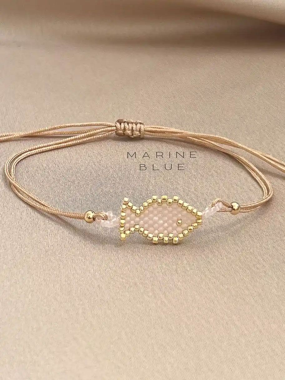 Solo Fish Handmade Bracelet - Beaded Bracelet, Color: Sunset Breeze