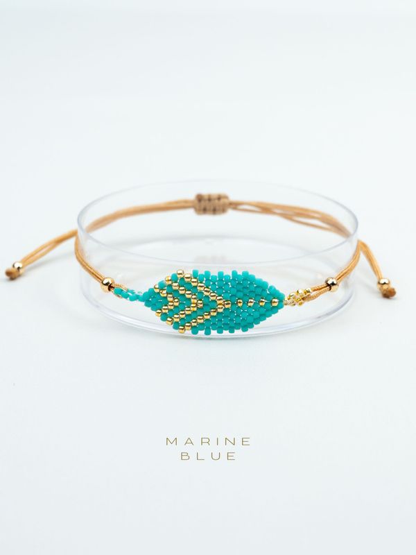 Solo V Leaf Handmade Bracelet - Beaded Bracelet