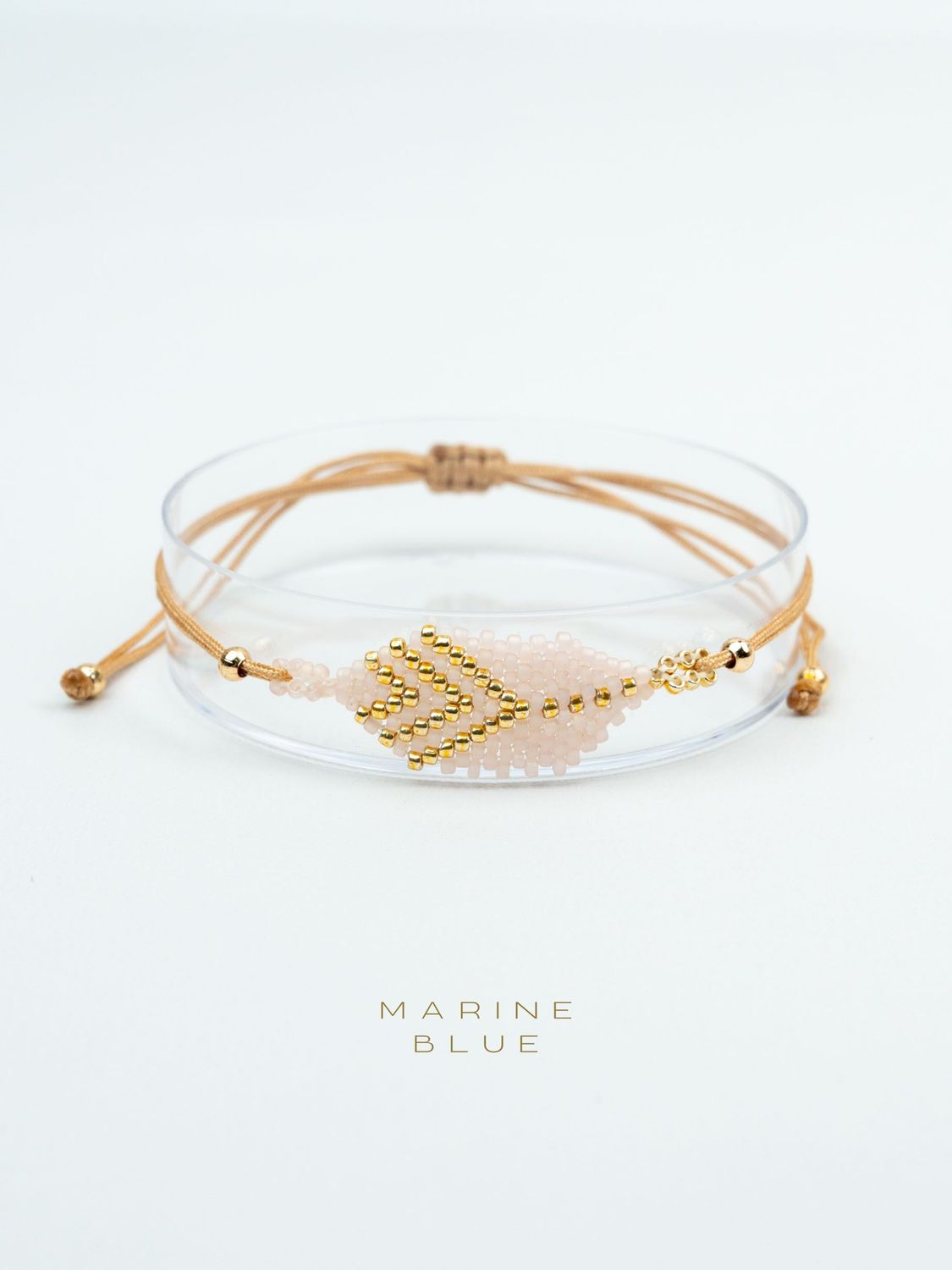 Solo V Leaf Handmade Bracelet - Beaded Bracelet, Color: Sunset Breeze