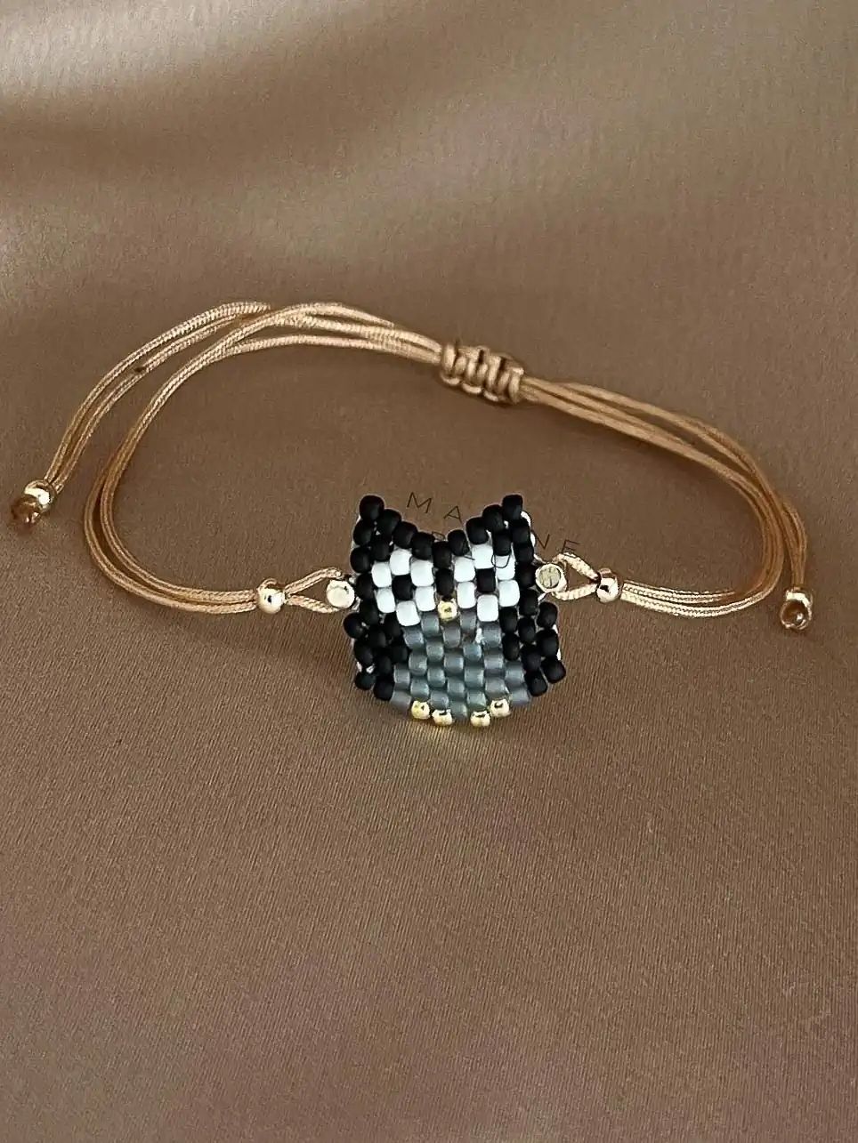 Animes Owl Handmade Bracelet - Beaded Bracelet, Color: Hazel