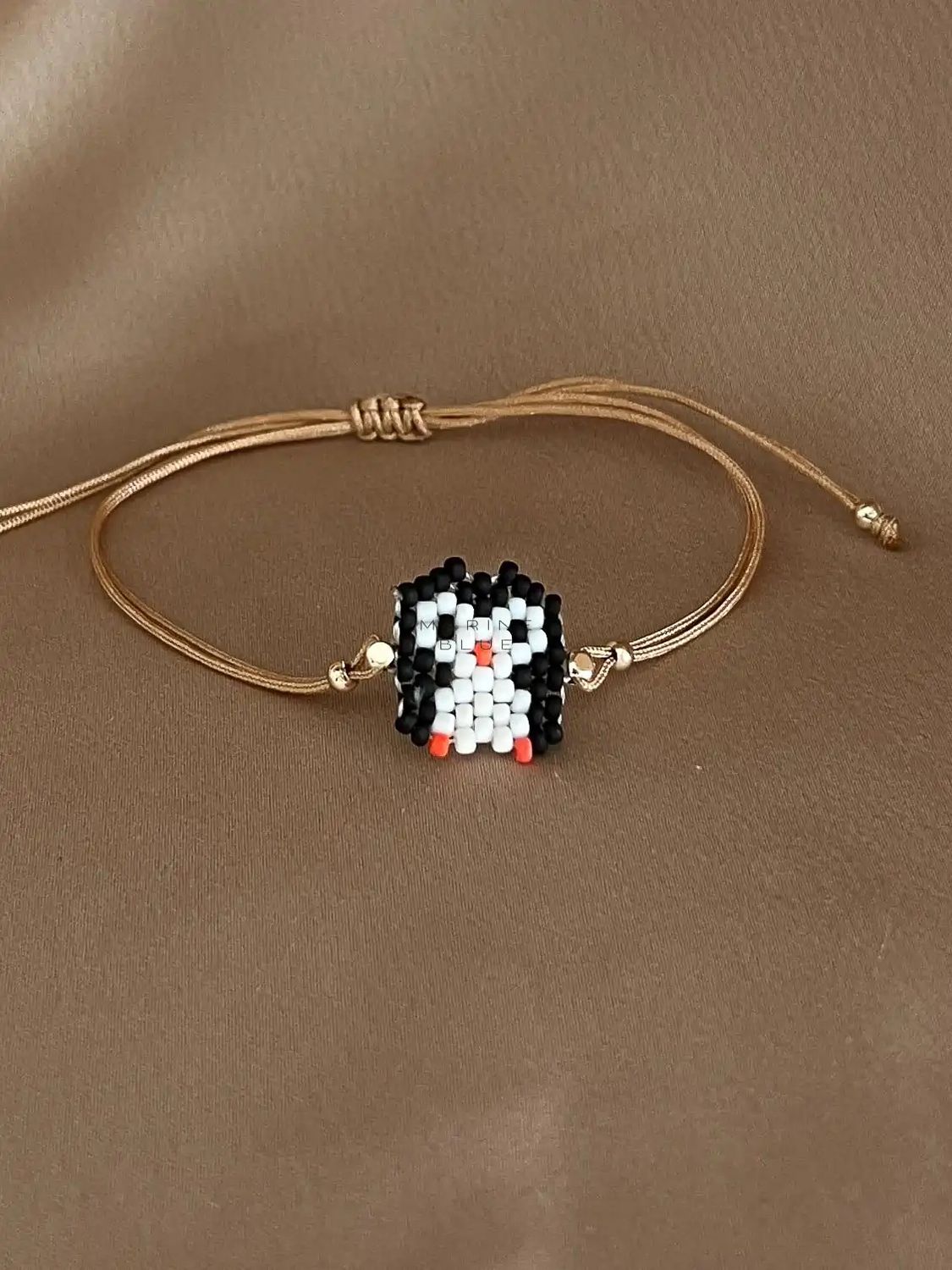 Animes Penguin Handmade Bracelet - Beaded Bracelet, Color: Hazel