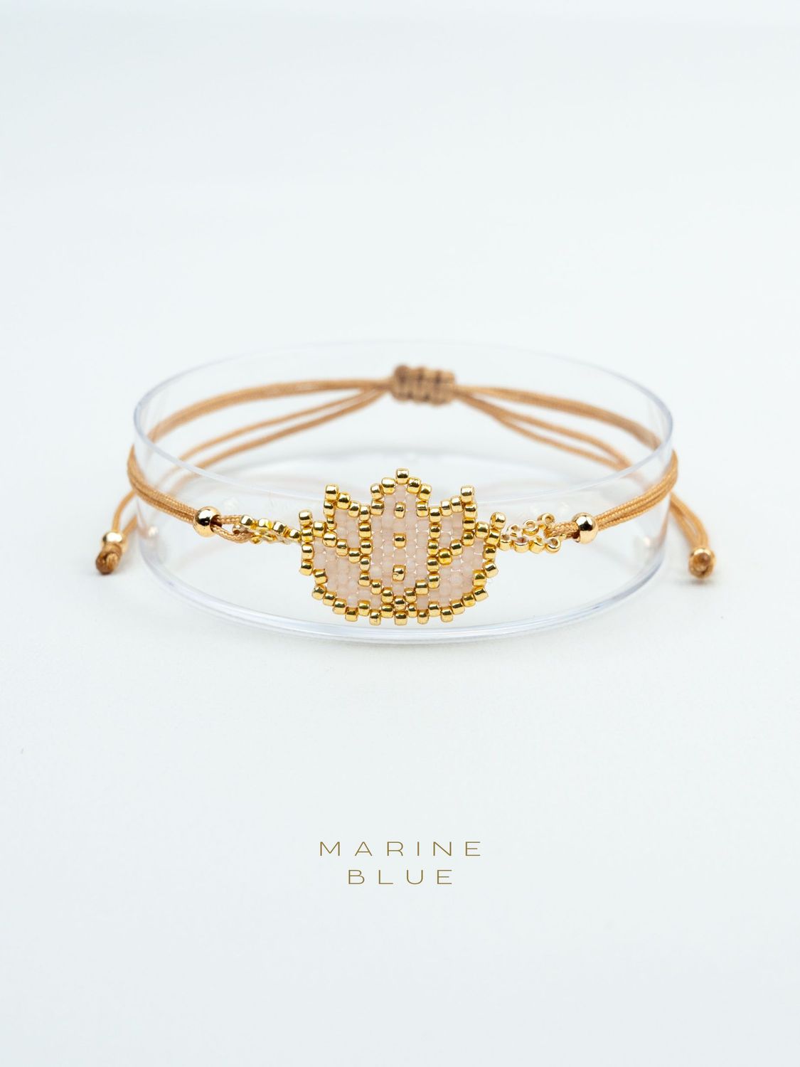 Solo Lotus Handmade Bracelet - Beaded Bracelet, Color: Sunset Breeze