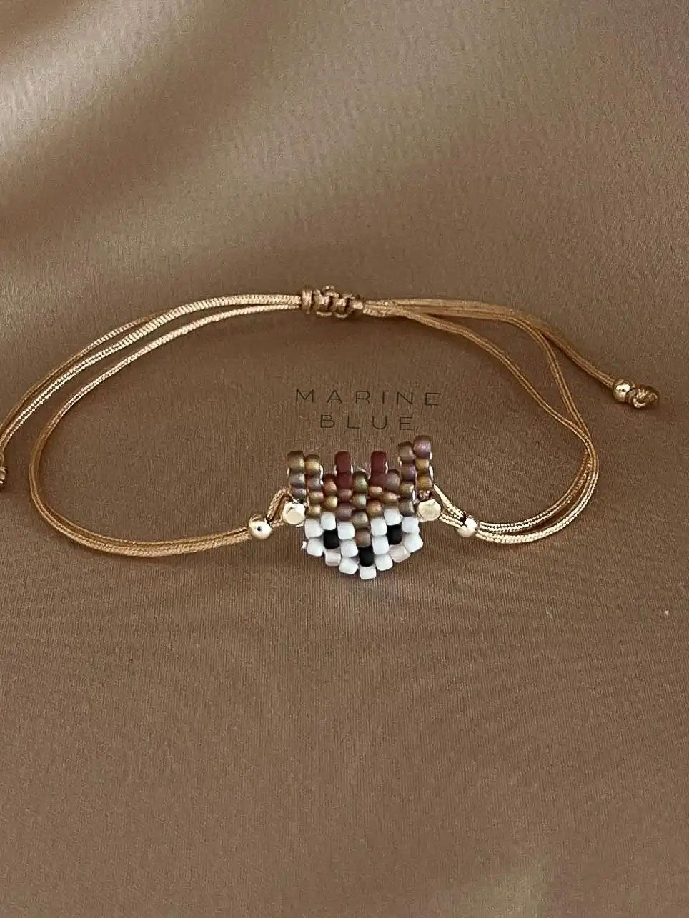 Animes Deer Handmade Bracelet - Beaded Bracelet, Color: Hazel