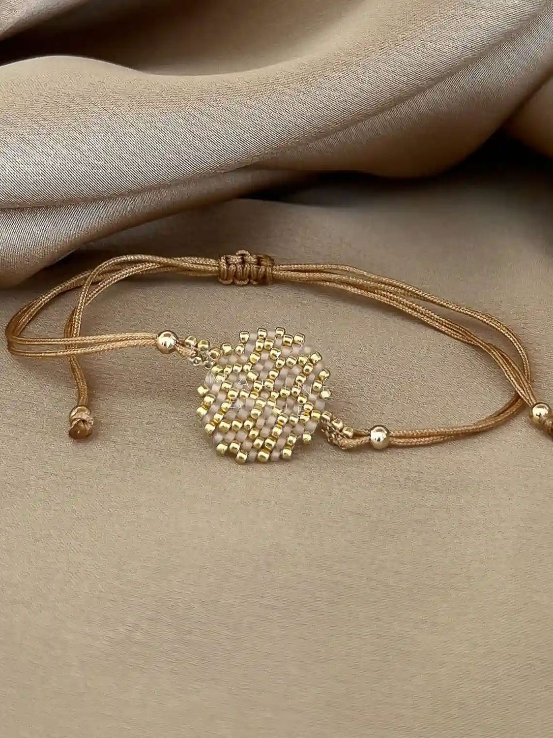 Solo Flower Star Handmade Bracelet - Beaded Bracelet, Color: Sunset Breeze