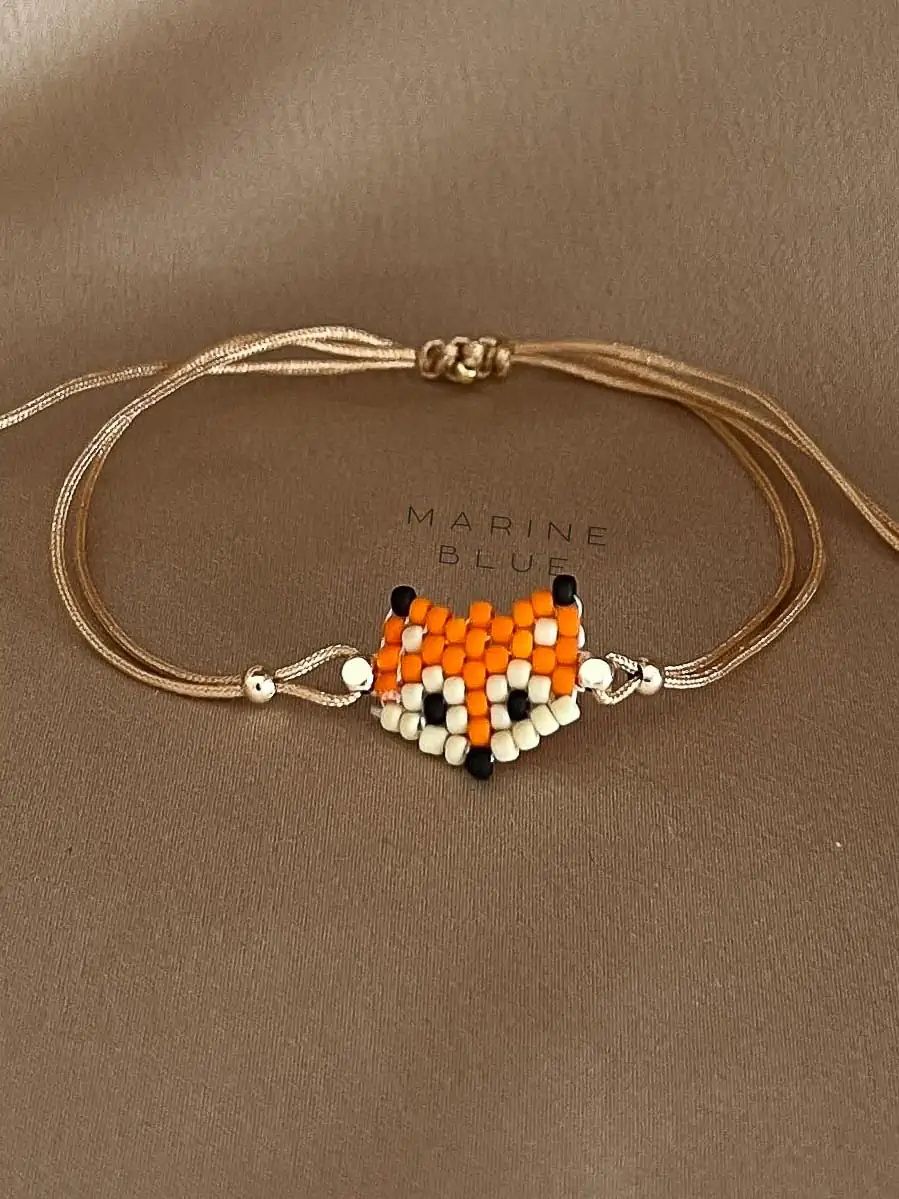 Animes Fox Handmade Bracelet - Beaded Bracelet, Color: Hazel