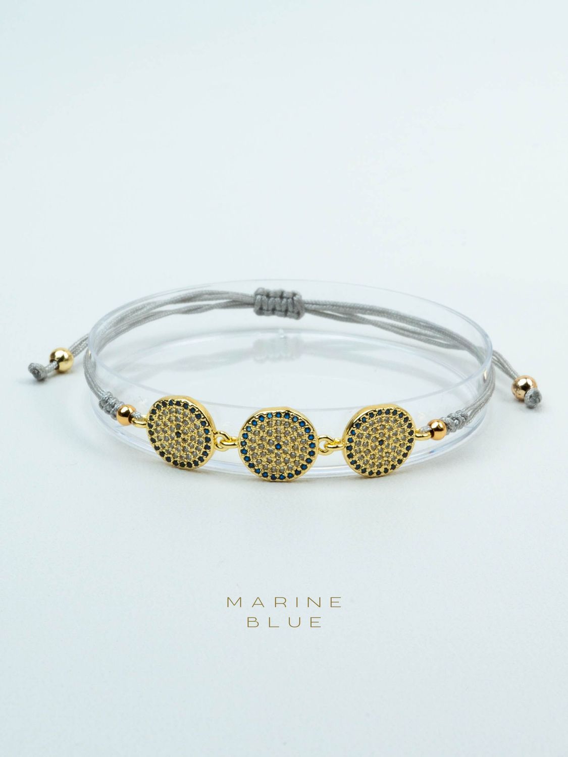 Triple Tire Handmade Bracelet - Zircon Bracelet, Color: Misty Moon