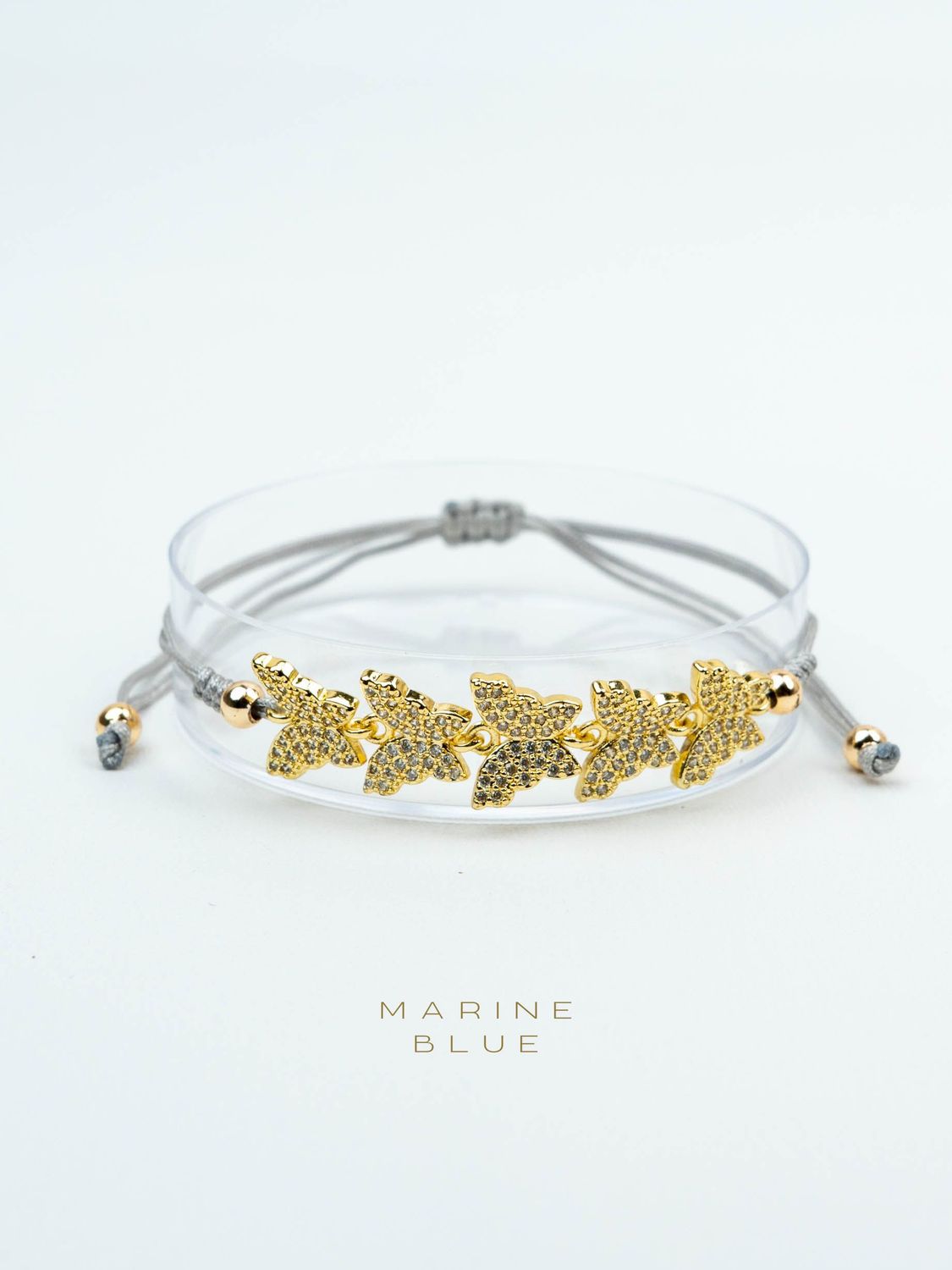 Pukupuku Gelang Handmade - Gelang Charm Kupu-kupu, Color: Misty Moon