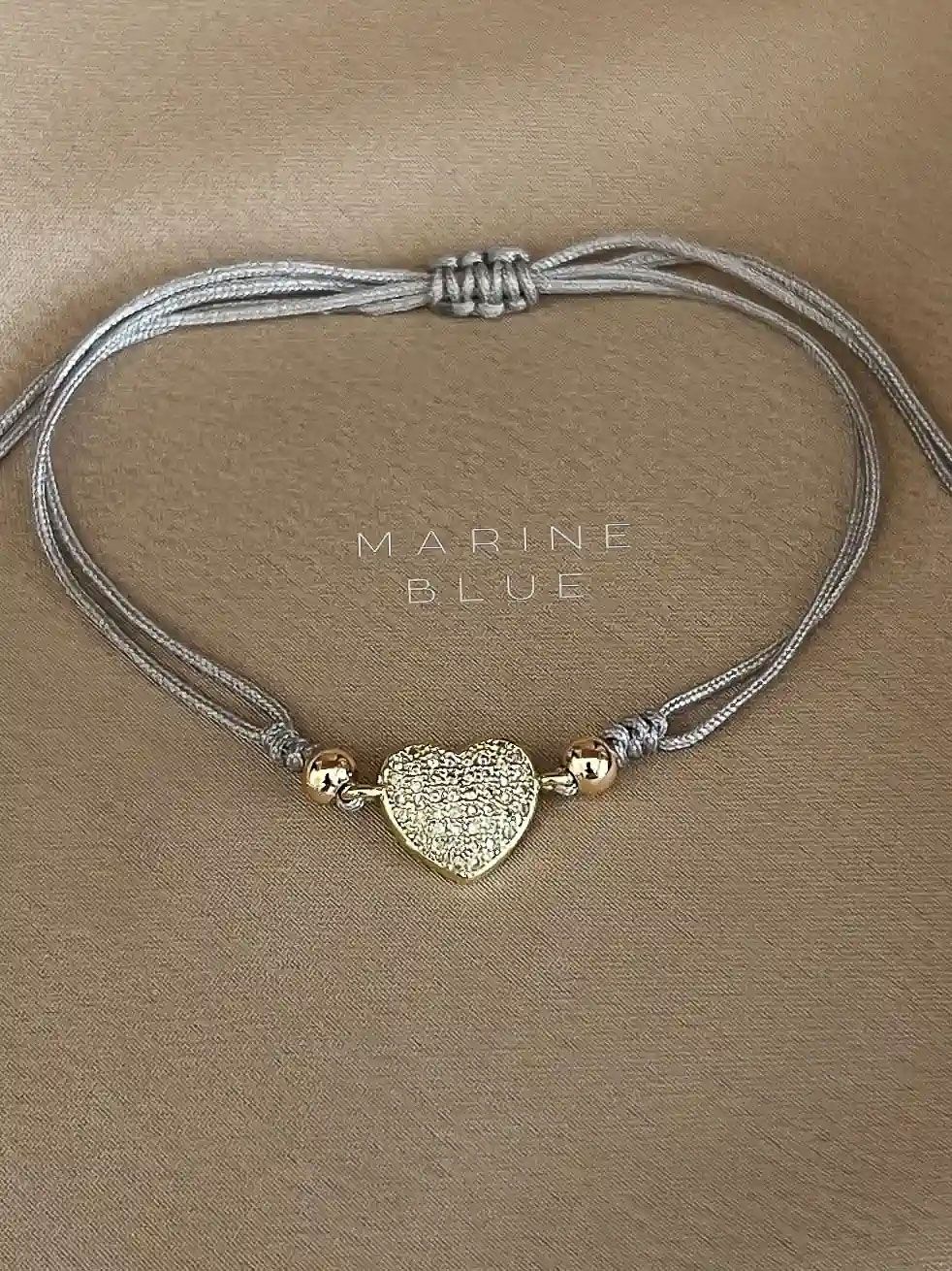 Lavao Bracciale fatto a mano - Bracciale con Charms Cuore, Colore: Misty Moon