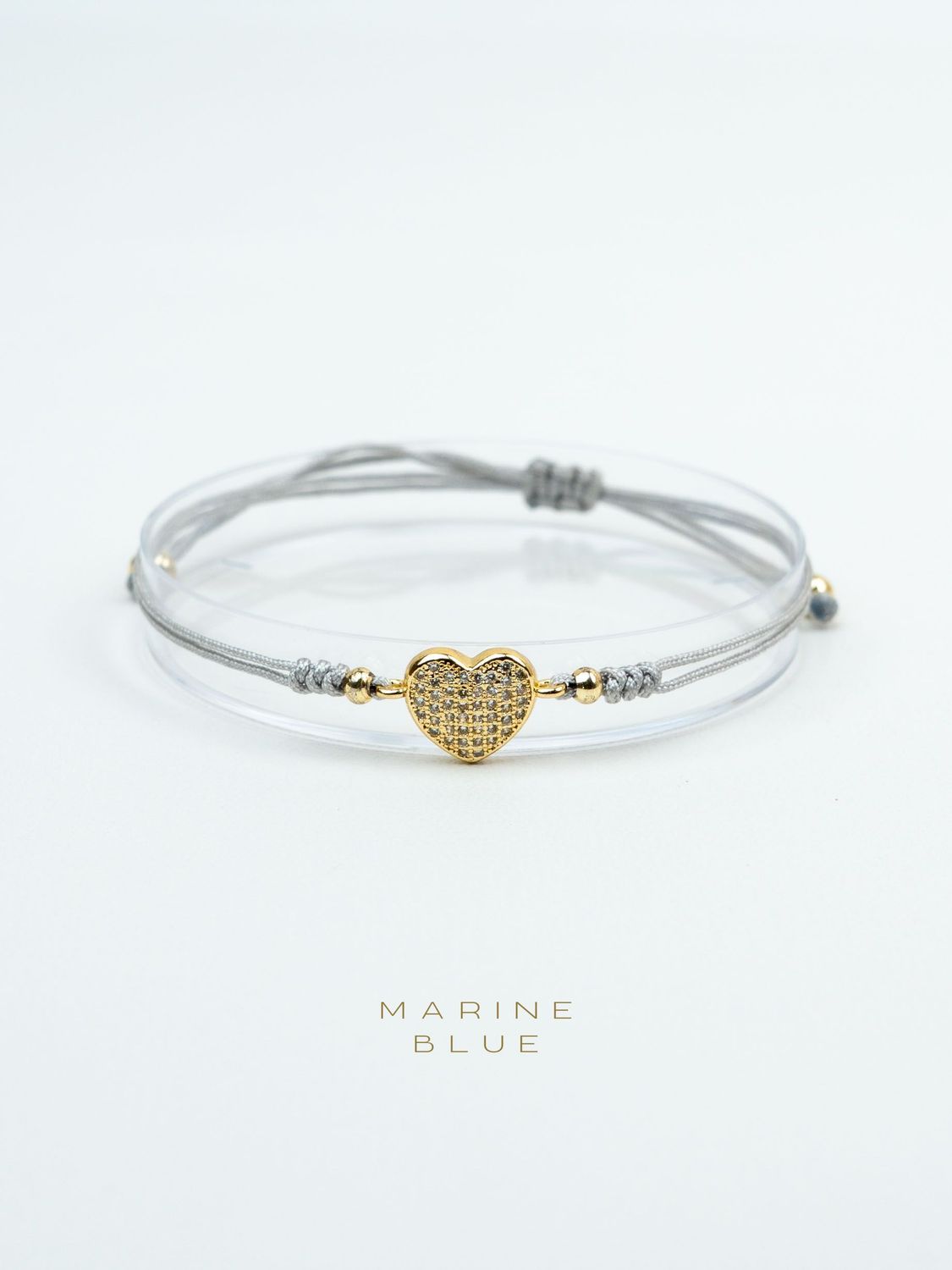 Lavao Bracelet fait main - Bracelet Charms Coeur, Couleur: Misty Moon