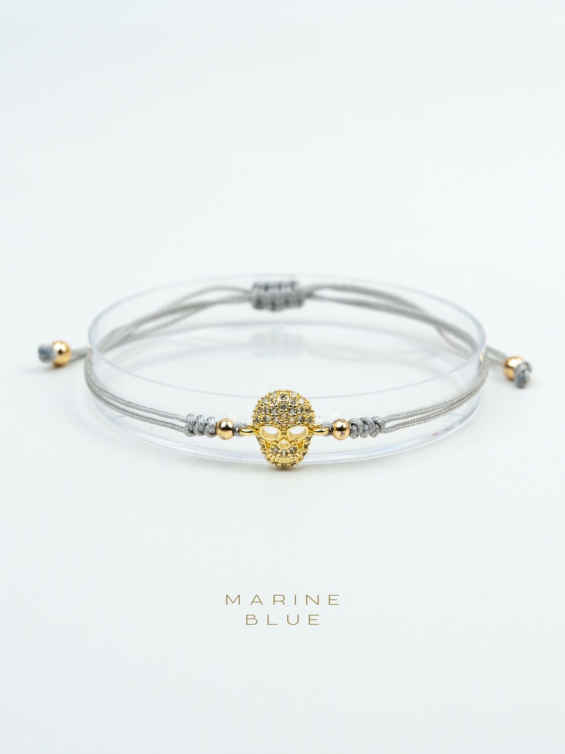 Skull Bracciale fatto a mano - Bracciale con Charms, Colore: Misty Moon