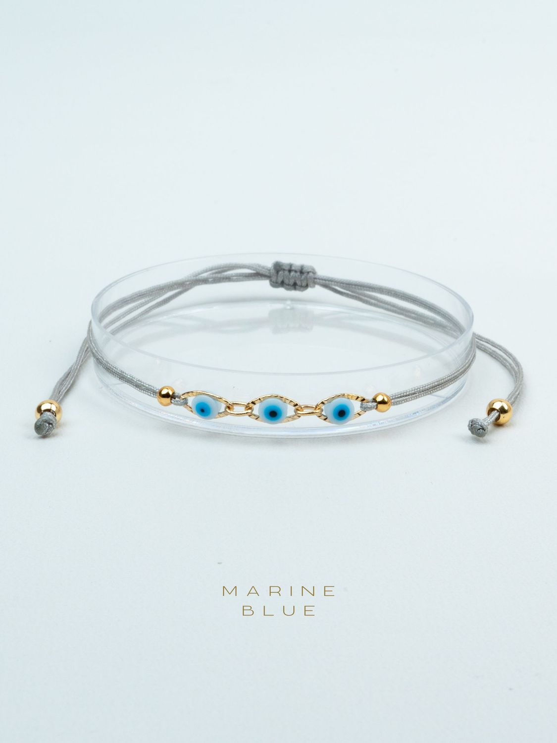 3 Steps Evil Eye 手工手链 - 串饰手链, Color: Misty Moon