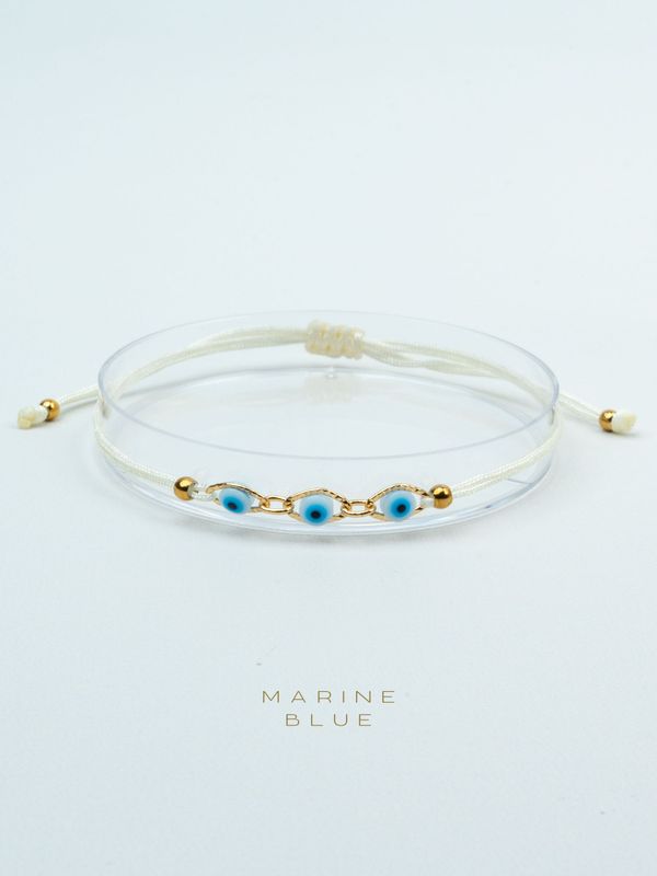 3 Steps Evil Eye Charm Bracelet - Handmade Bracelet