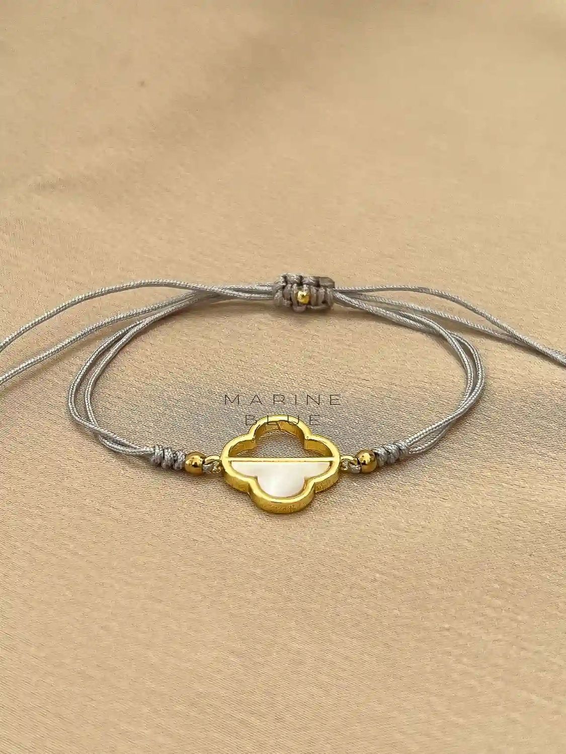 Yonca Handmade Bracelet - Clover Charm Bracelet, Color: Misty Moon