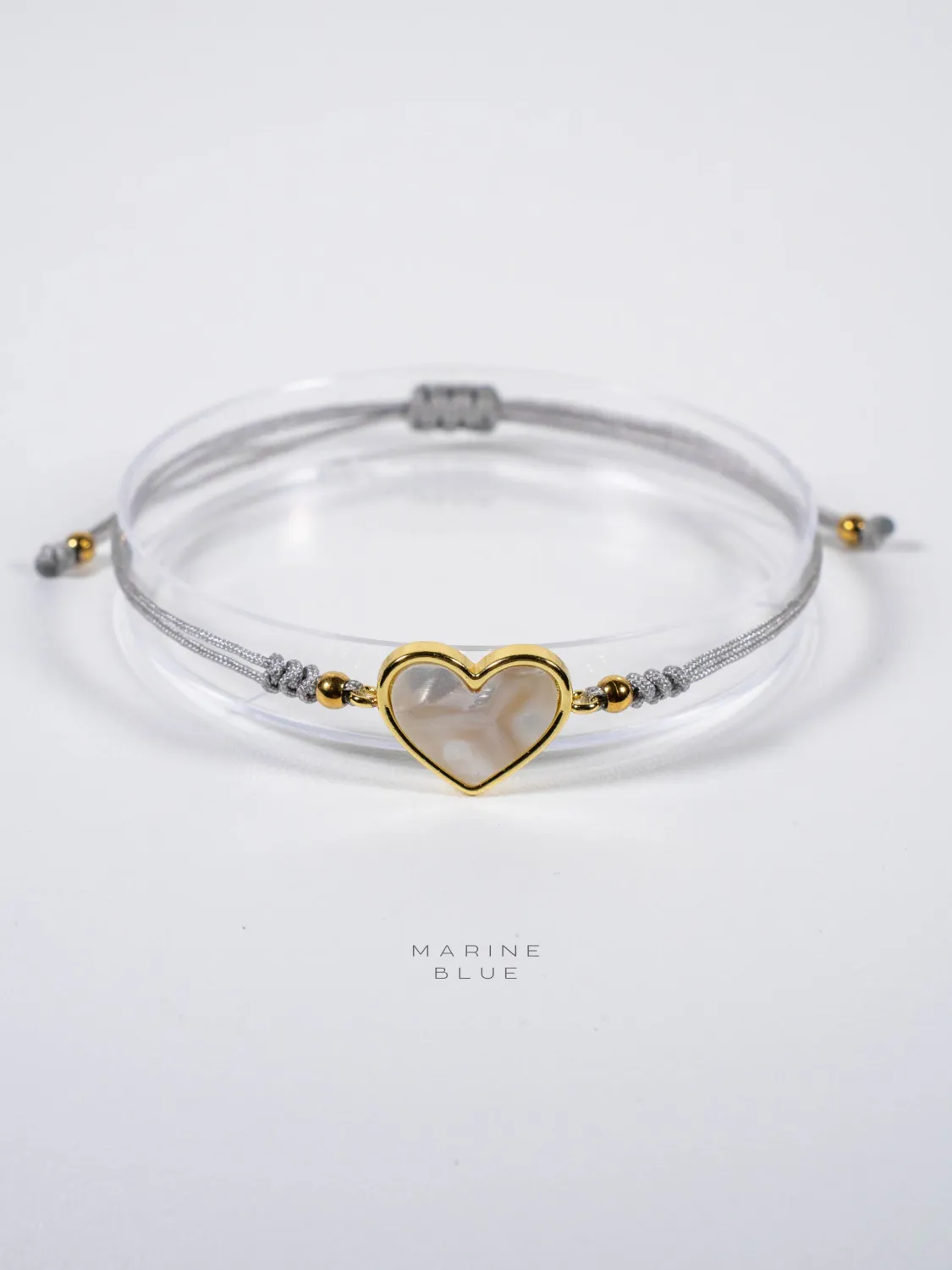 Sting Handmade Bracelet - Heart Charm Bracelet, Color: Misty Moon