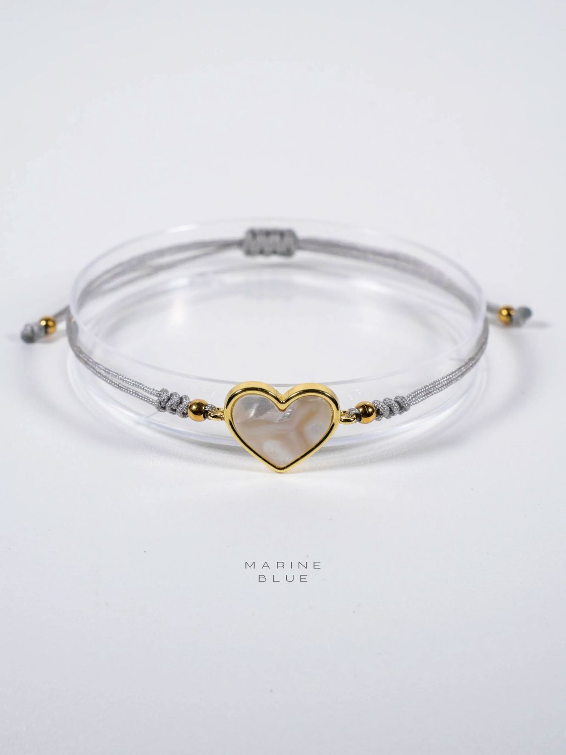 Sting Bracelet fait main - Bracelet Charms Coeur, Couleur: Misty Moon