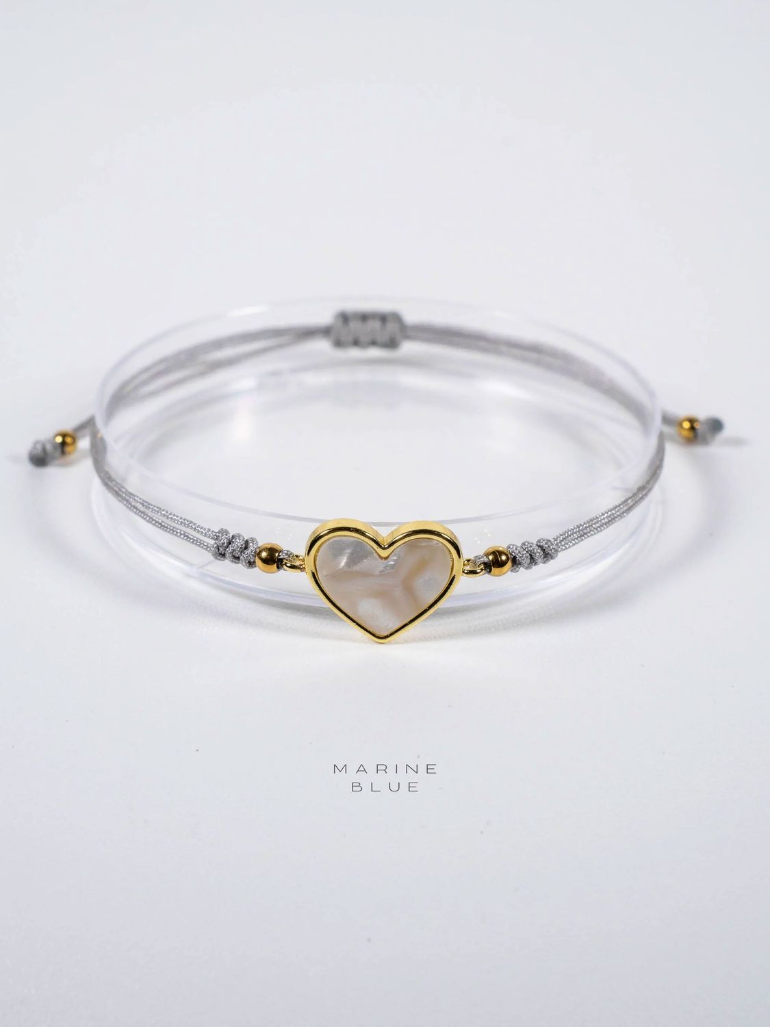 Sting Handmade Bracelet - Heart Charm Bracelet, Color: Misty Moon