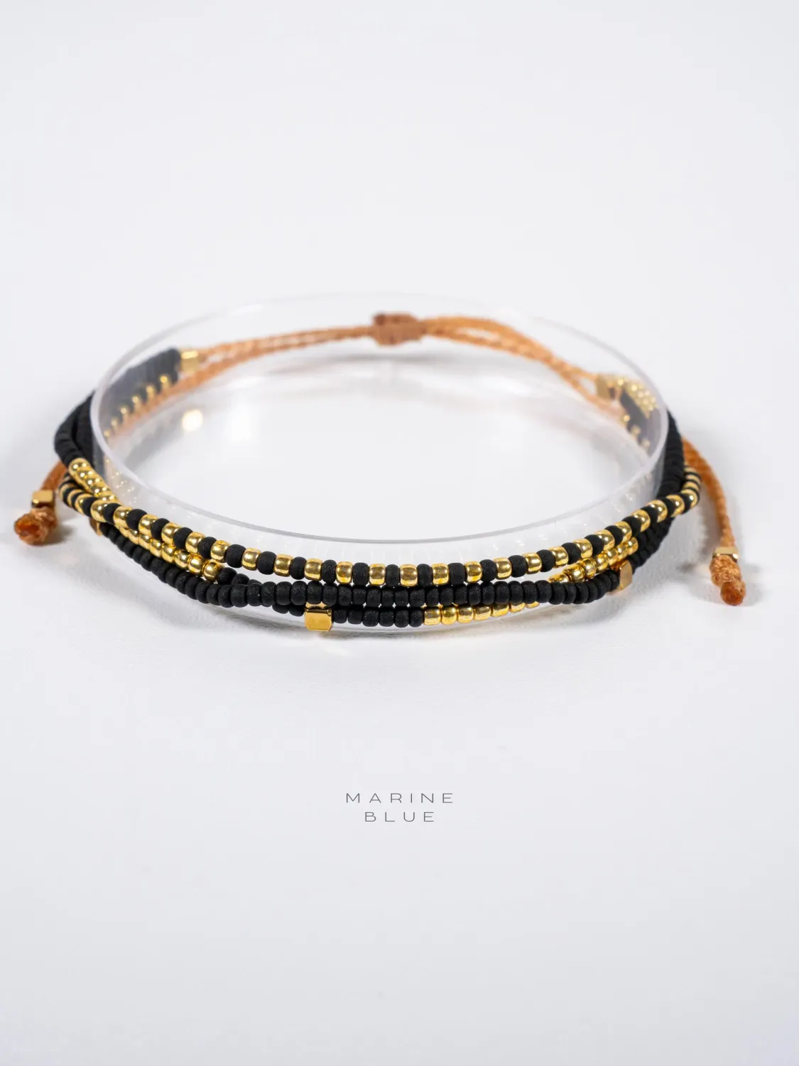 Solo Flex 3 Handmade Bracelet - Beaded Bracelet, Color: Nocturnal Black