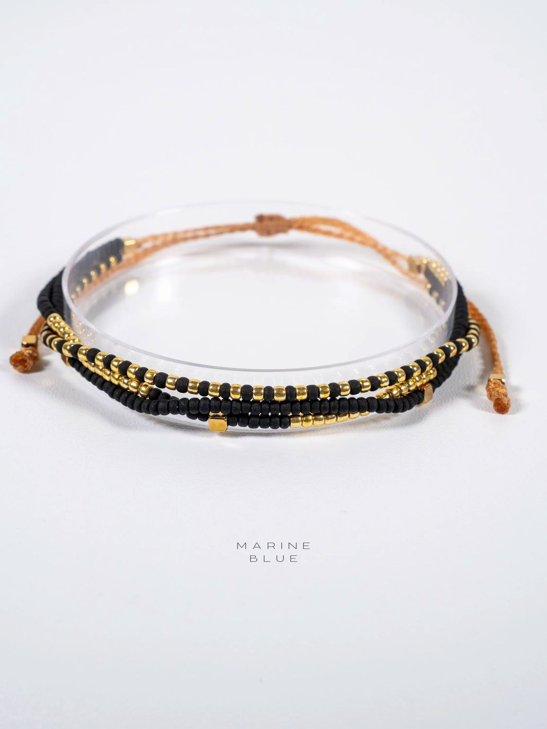 Solo Flex 3 Handmade Bracelet - Beaded Bracelet, Color: Nocturnal Black
