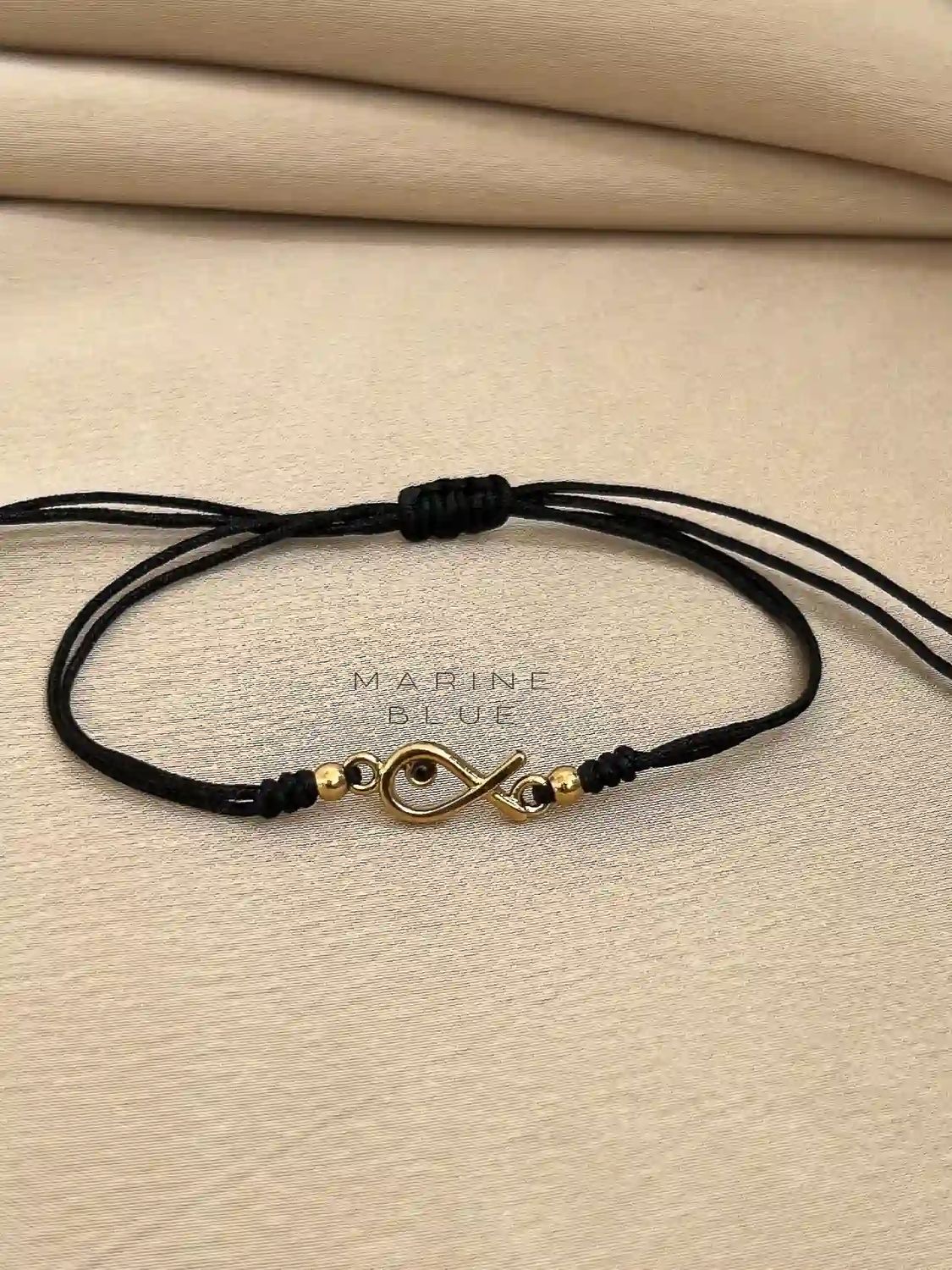 Mojo Nile Handmade Bracelet - Charm Bracelet, Color: Nocturnal Black, Plating: Gold