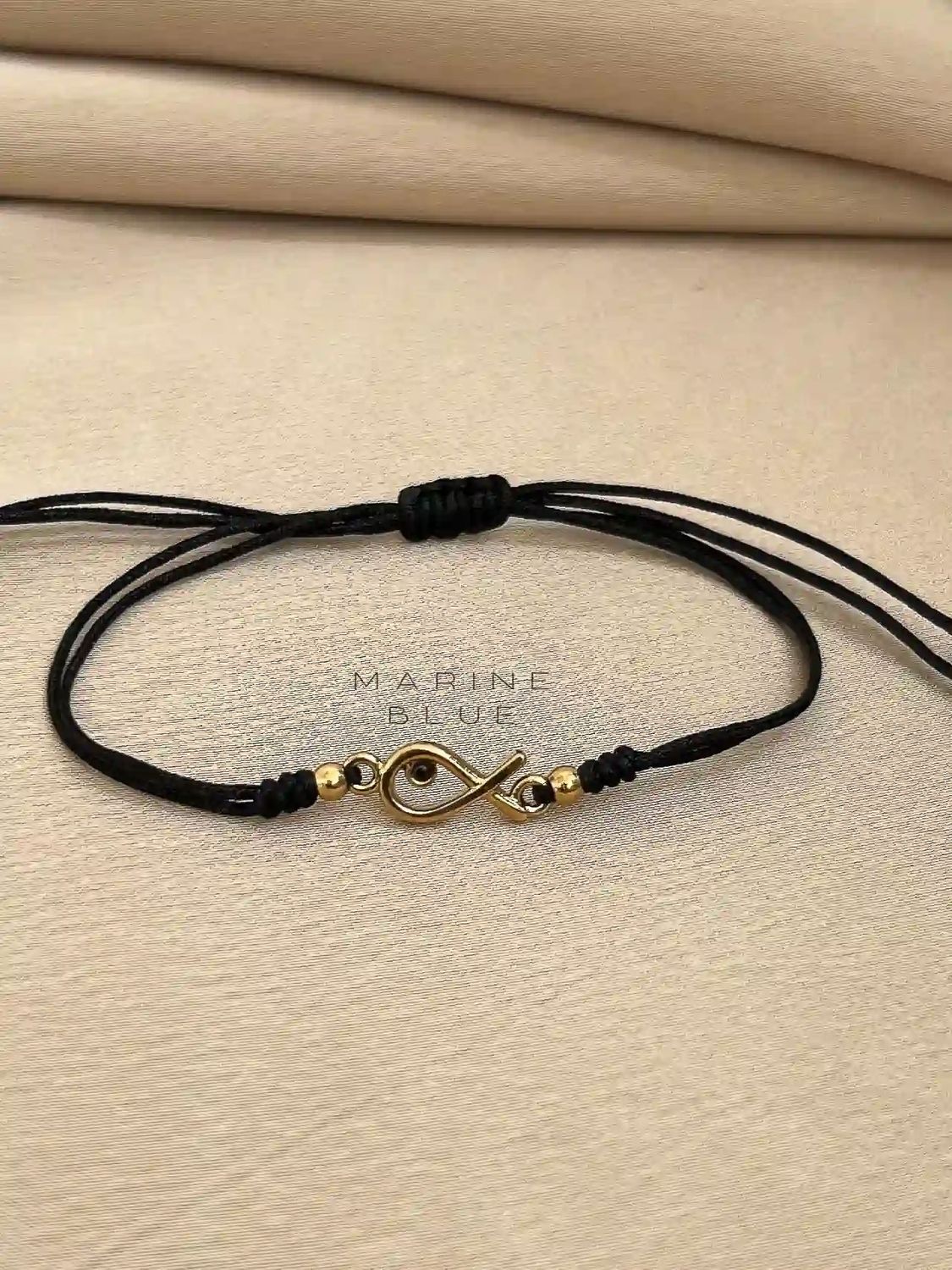 Mojo Nile Handmade Bracelet - Charm Bracelet, Color: Nocturnal Black, Plating: Gold