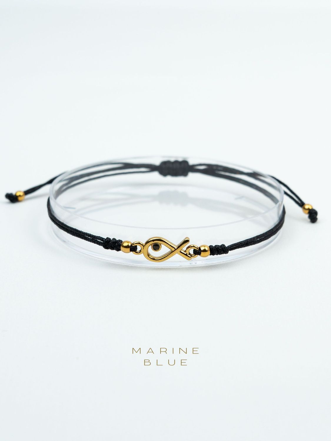 Mojo Nile Handmade Bracelet - Charm Bracelet, Color: Nocturnal Black, Plating: Gold