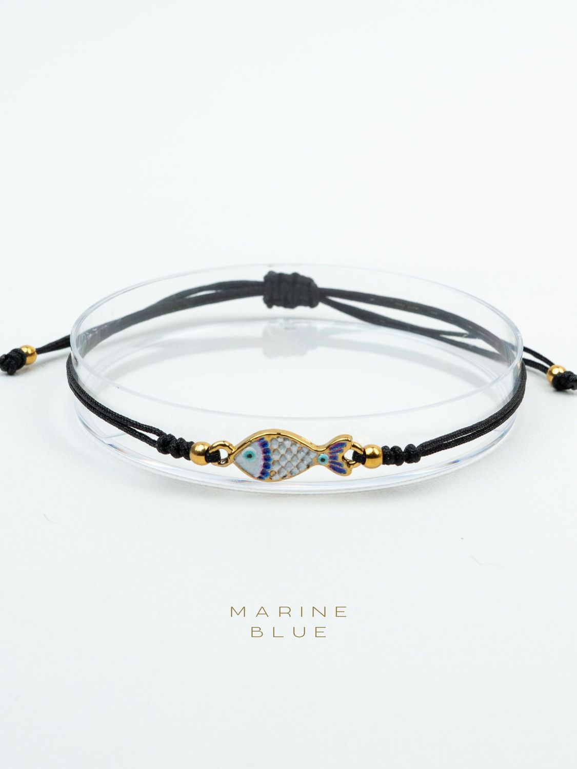 Fishy Handmade Bracelet - Charm Bracelet, Color: Nocturnal Black, Plating: Gold