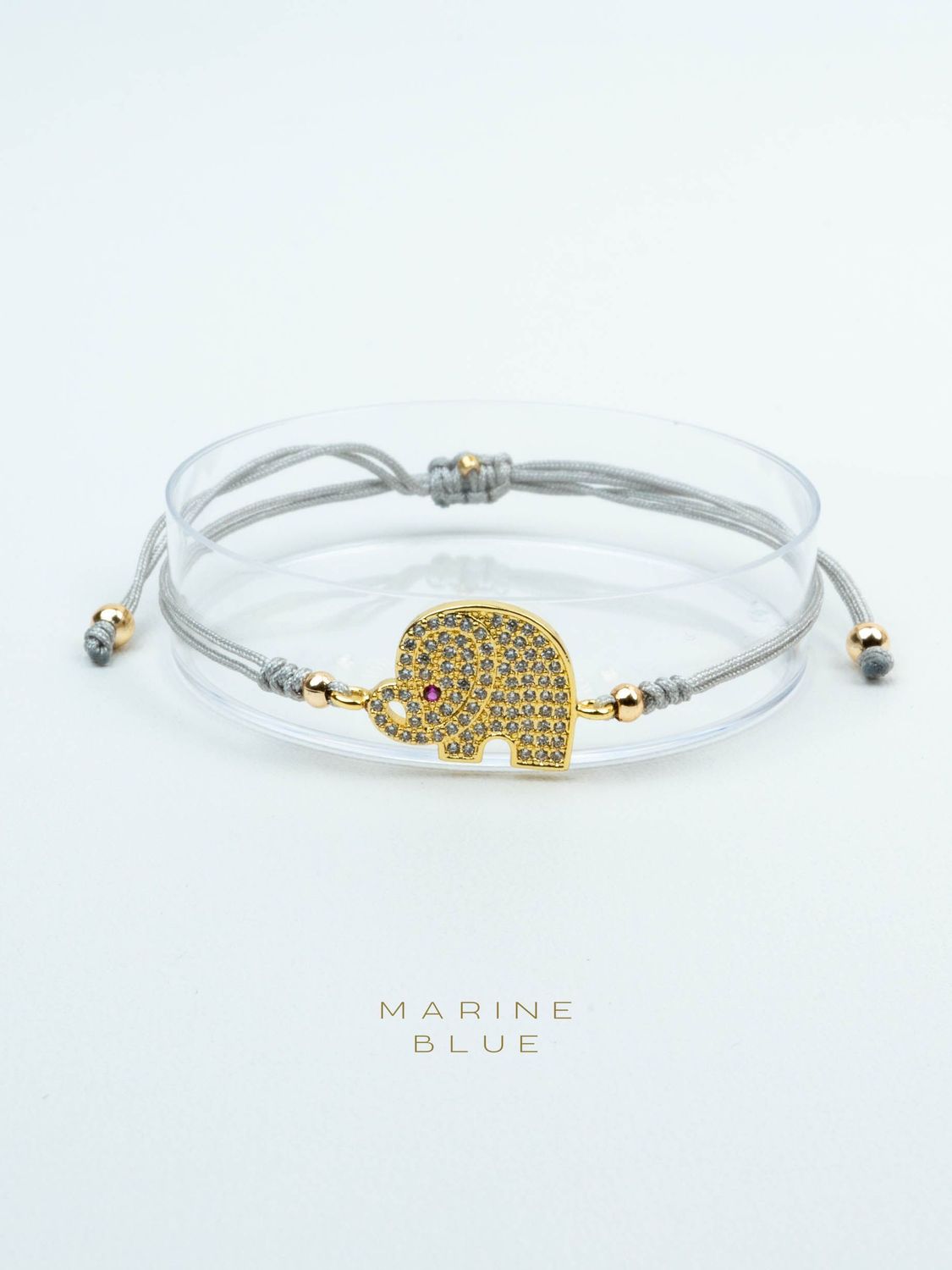 Elephant Bracelet fait main - Bracelet Charms, Couleur: Misty Moon