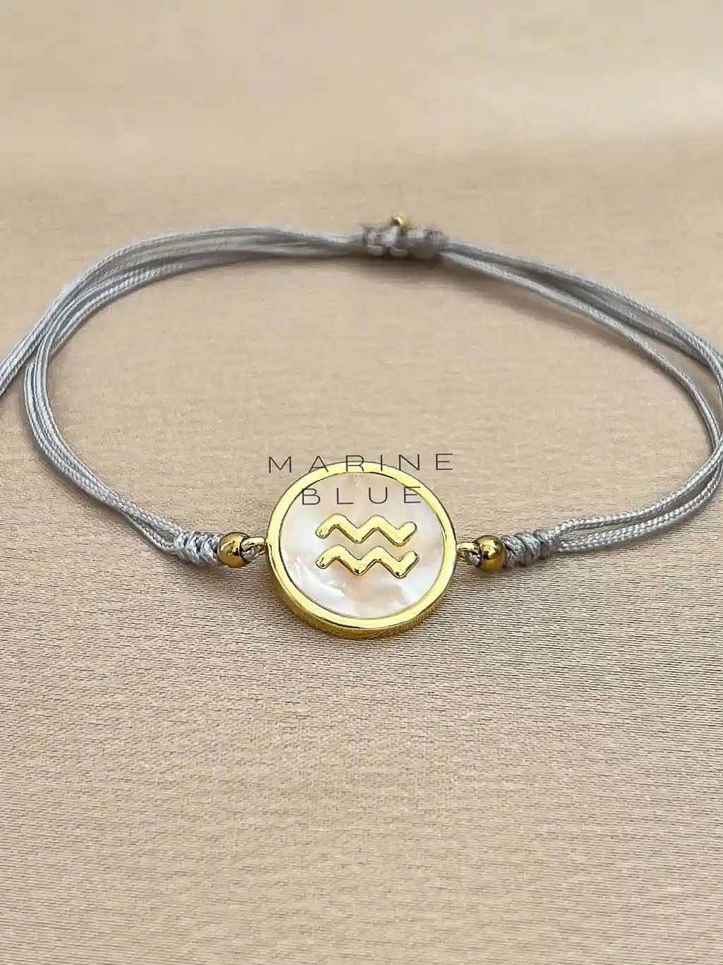 Horoscope Aquarius Handmade Bracelet - Charm Bracelet, Color: Misty Moon