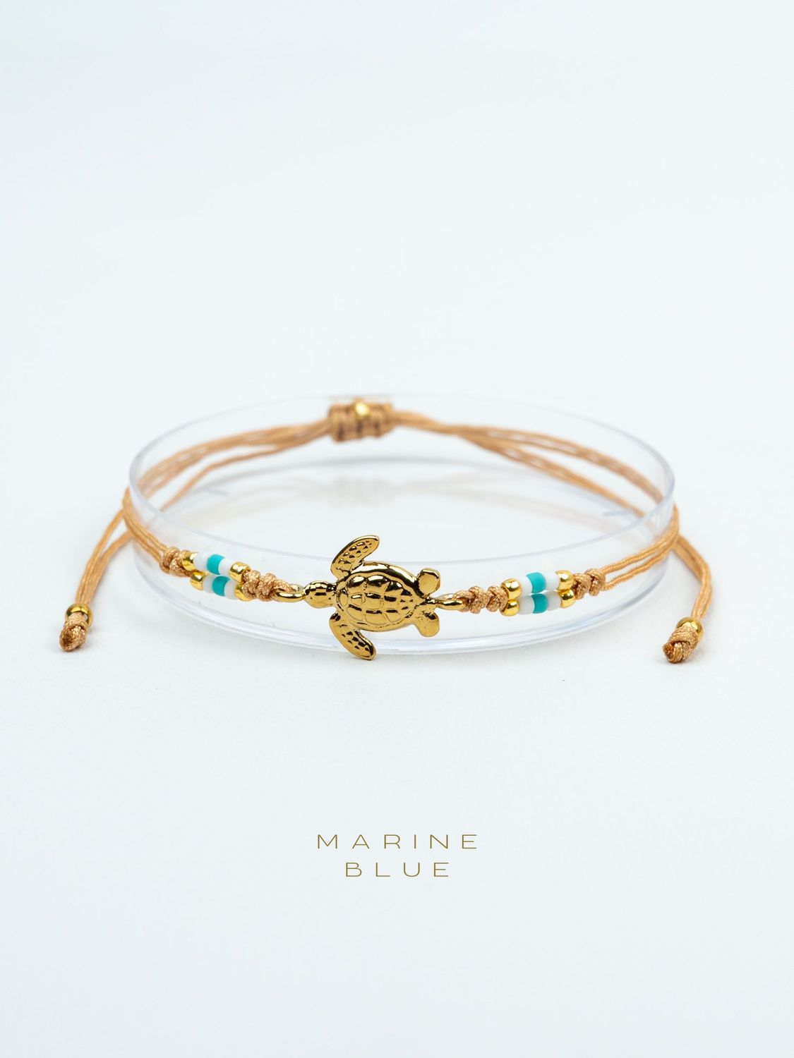Runes Kurakura Handmade Bracelet - Turtle Charm Bracelet, Color: Arctic Rust