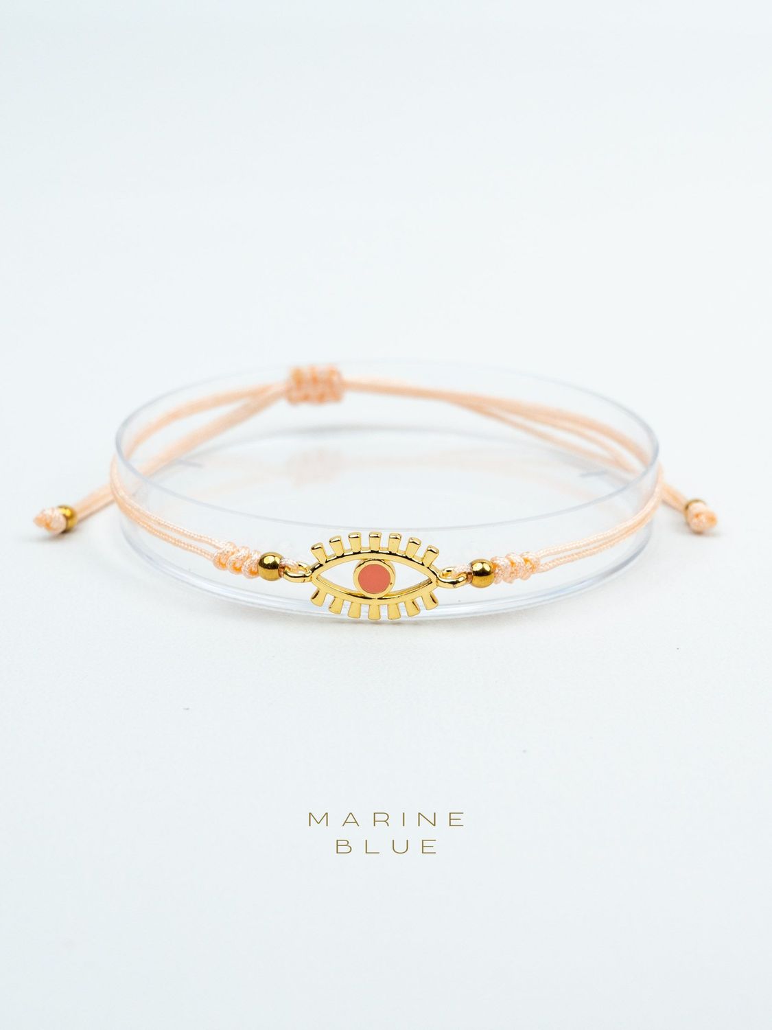 Lushy Handmade Bracelet - Eye Charm Bracelet, Color: Sunset Breeze