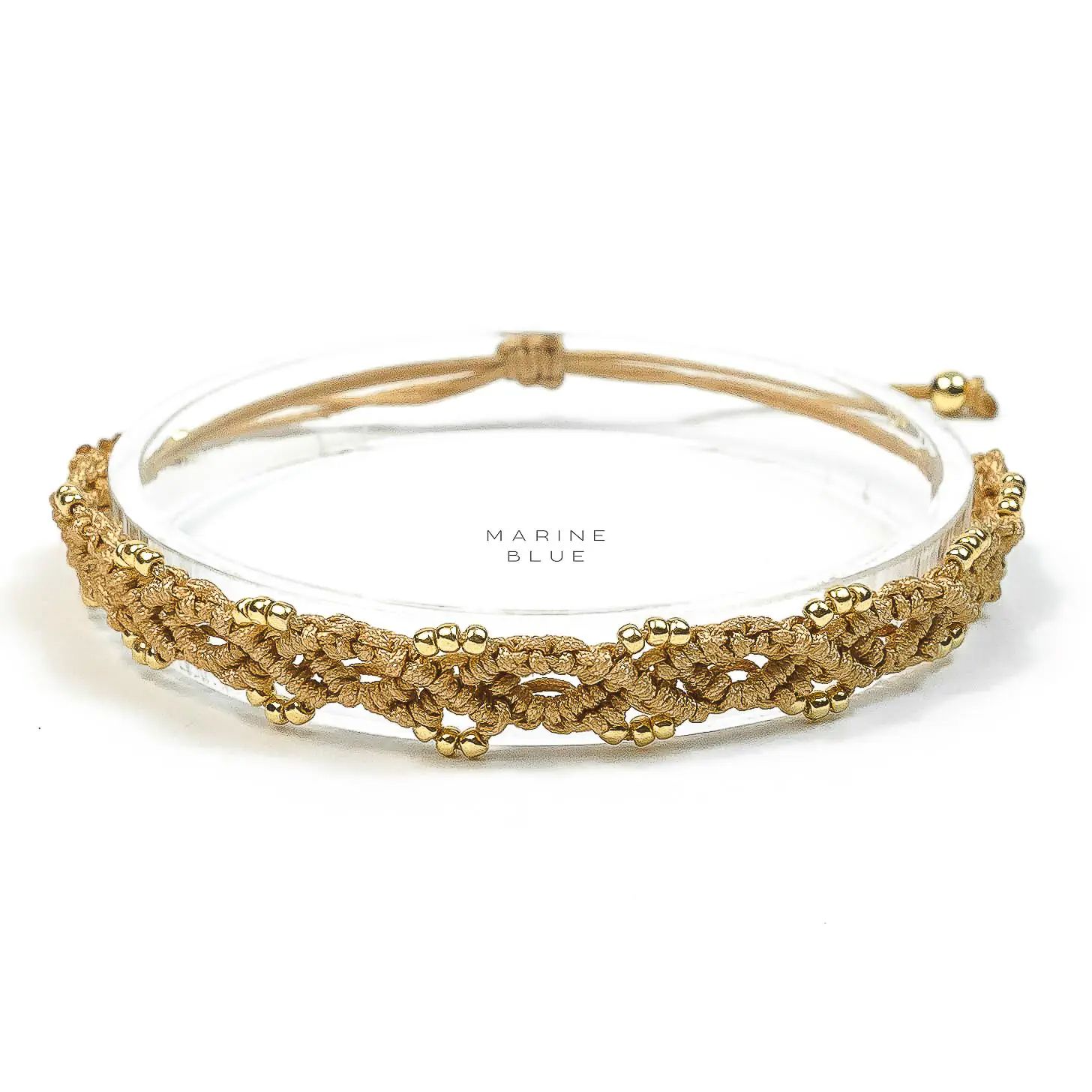 Jardin Flower Handmade Bracelet - Macrame Bracelet, Color: Hazel