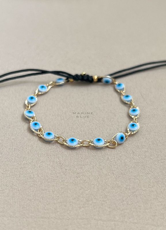 14 Steps Evil Eye Charm Bracelet - Handmade Anklet