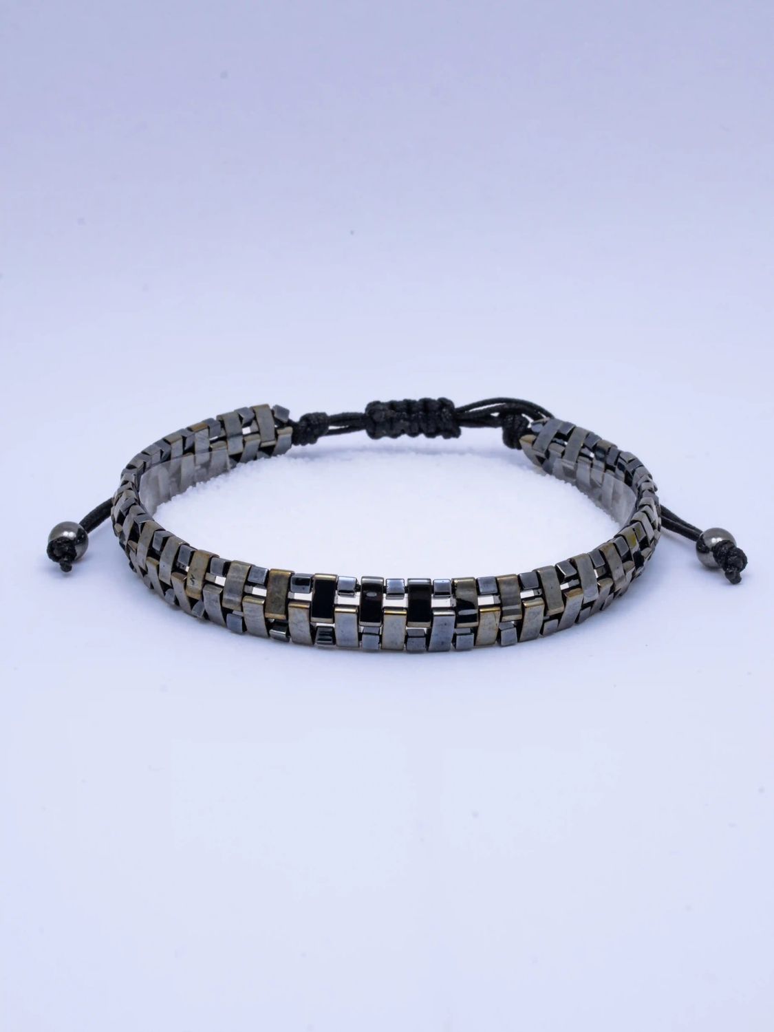 Odontia Handmade Bracelet - Beaded Bracelet, Color: Nocturnal Black