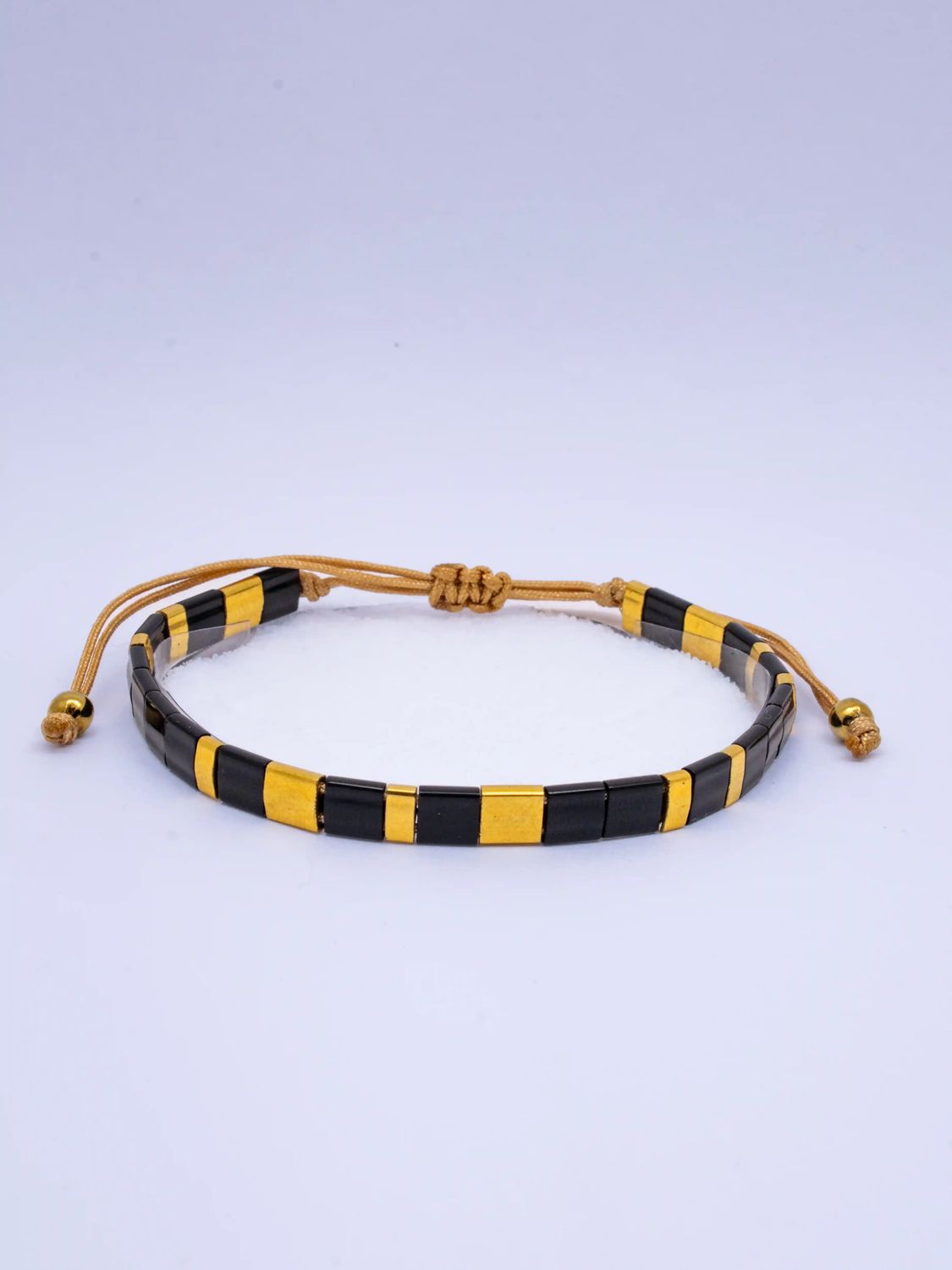 Nahin Handmade Bracelet - Beaded Bracelet, Color: Nocturnal Black