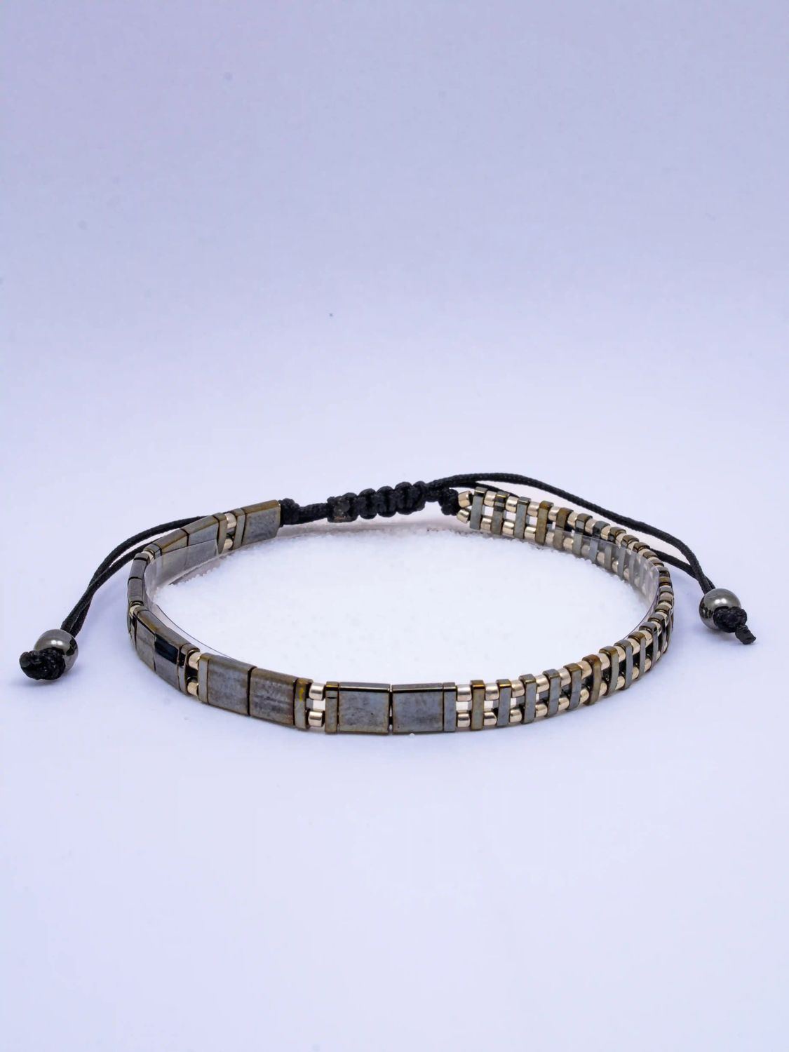Puente Viejo Handmade Bracelet - Beaded Bracelet, Color: Nocturnal Black