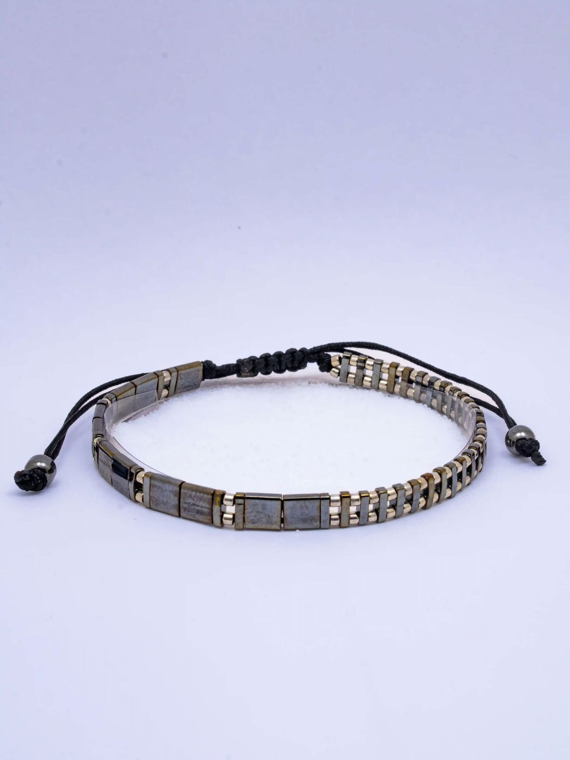 Puente Viejo Handmade Bracelet - Beaded Bracelet, Color: Nocturnal Black