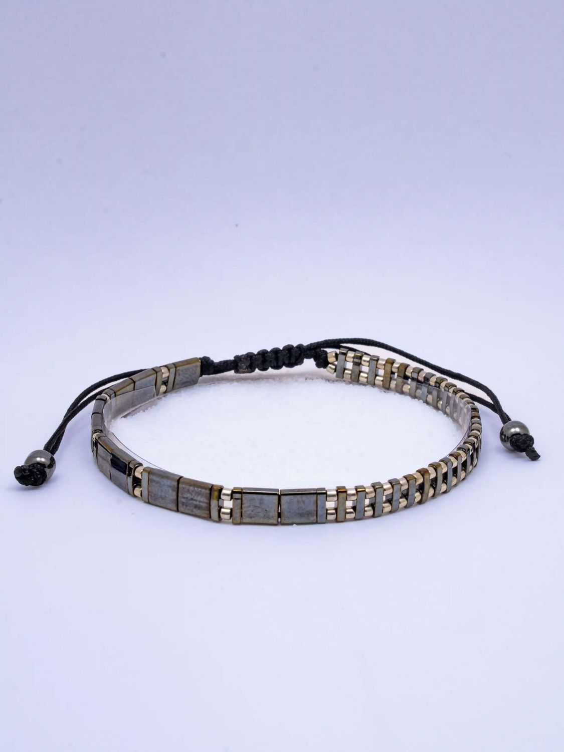 Puente Viejo Handmade Bracelet - Beaded Bracelet, Color: Nocturnal Black