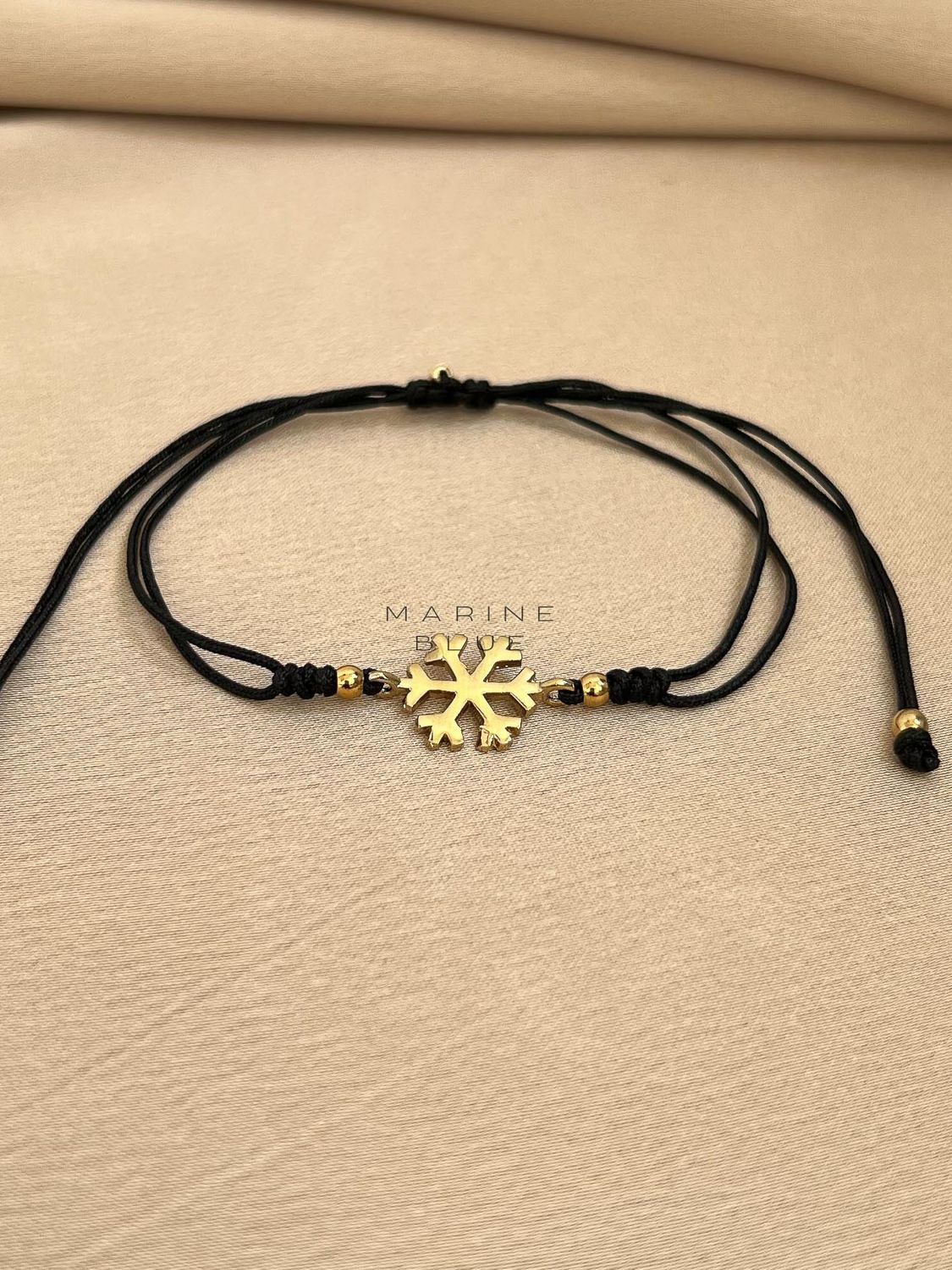 Edge Wish Handmade Bracelet - Coin Charm Bracelet, Color: Nocturnal Black, Plating: Gold