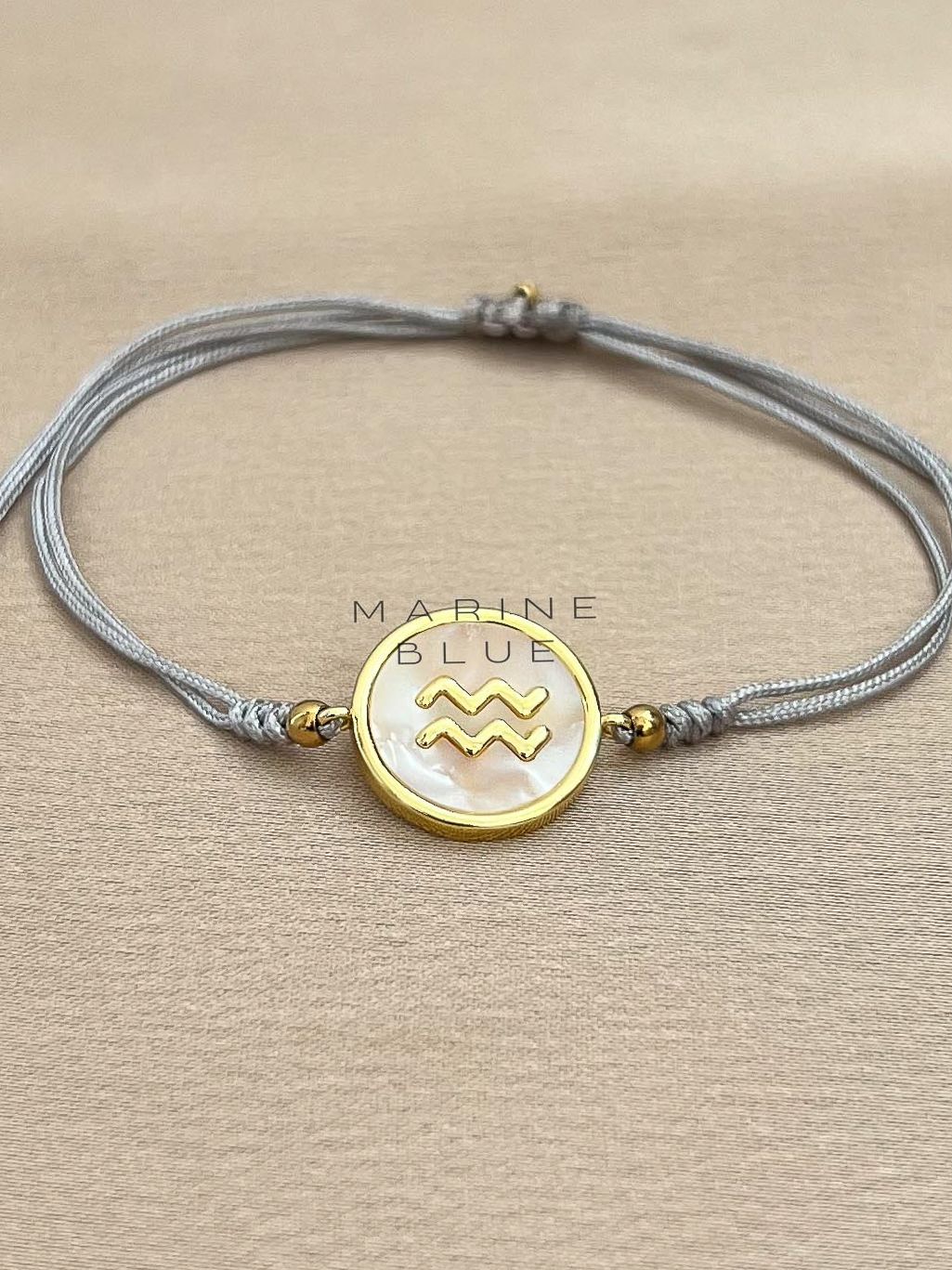 Horoscope Aquarius Handmade Bracelet - Charm Bracelet, Color: Misty Moon