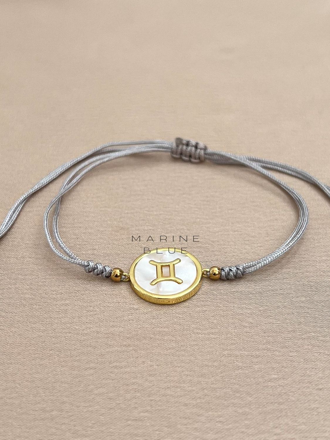 Horoscope Gemini Handmade Bracelet - Charm Bracelet, Color: Misty Moon