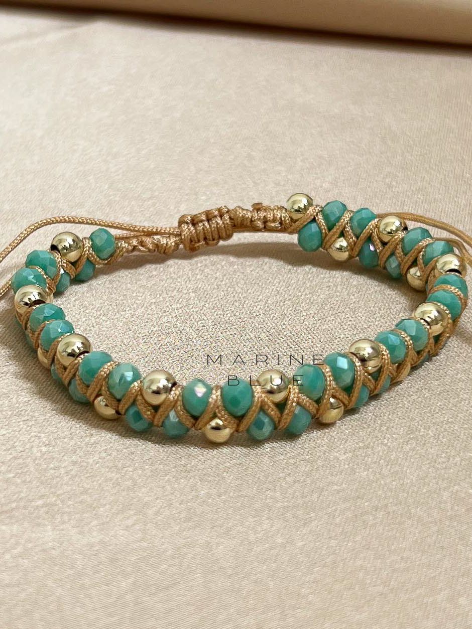 Zigzag Handmade Bracelet - Beaded Bracelet, Color: Arctic Rust