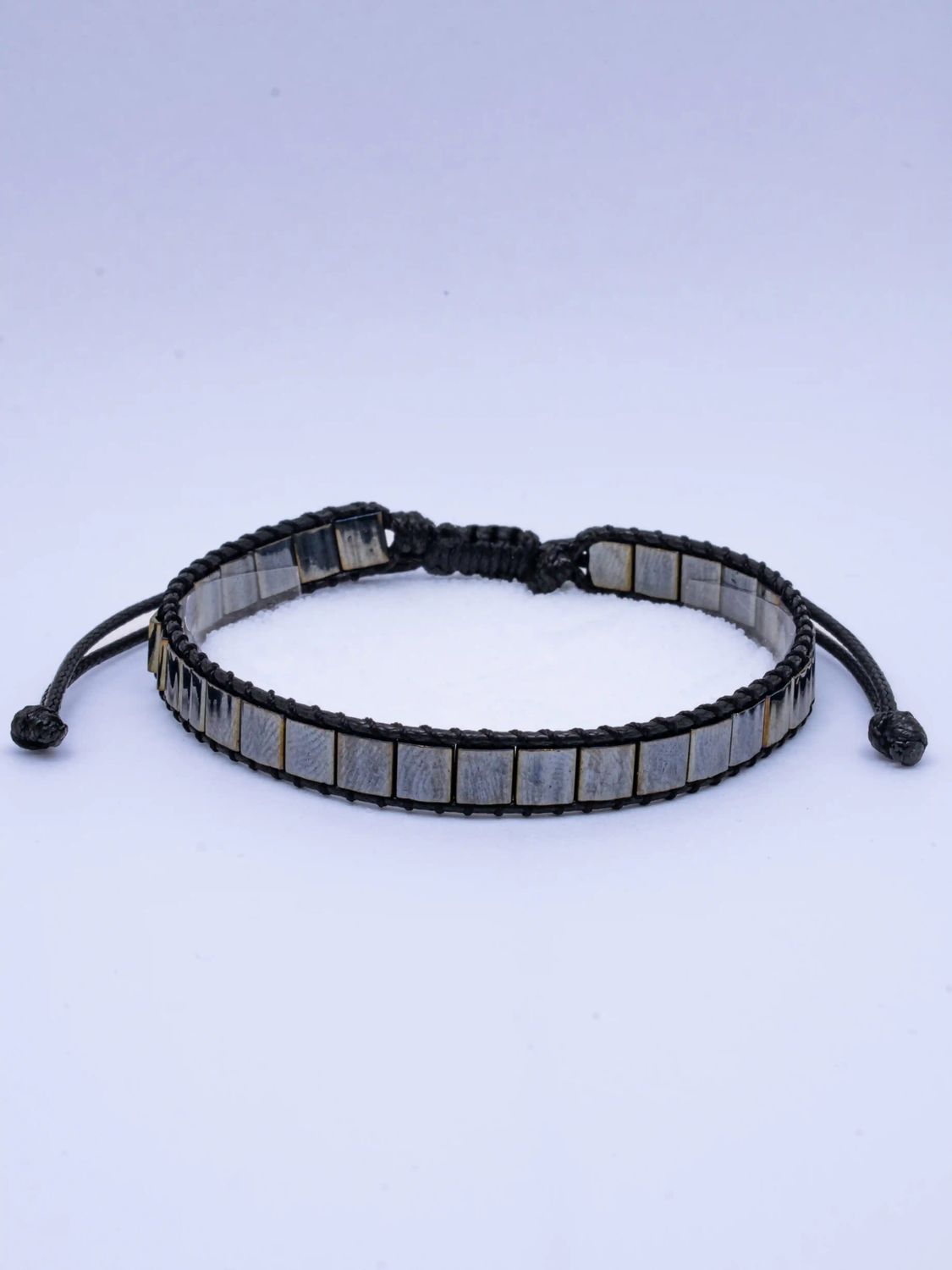 Apollo L Handmade Bracelet - Beaded Bracelet, Color: Nocturnal Black