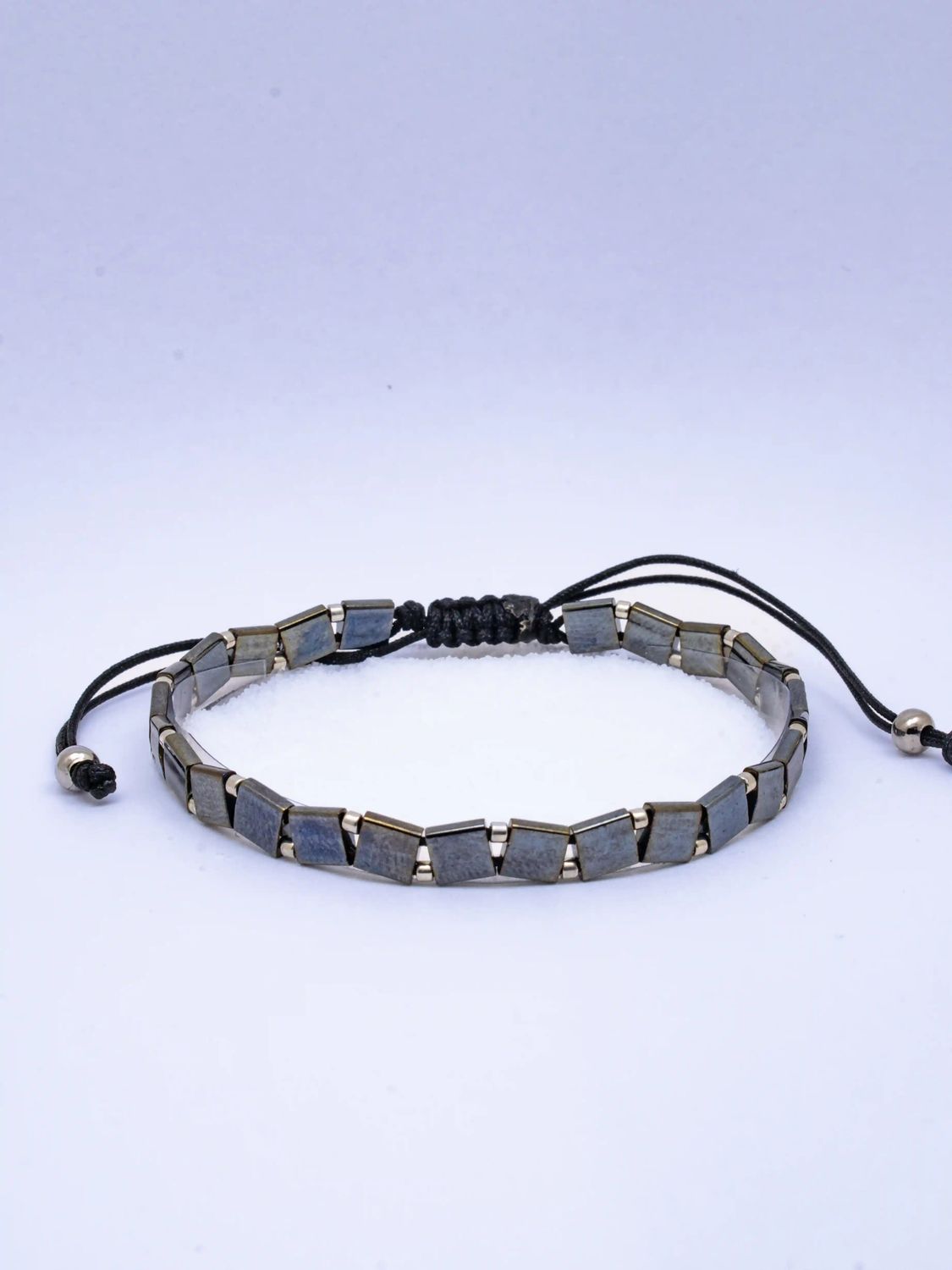 Edo Handmade Bracelet - Beaded Bracelet, Color: Nocturnal Black