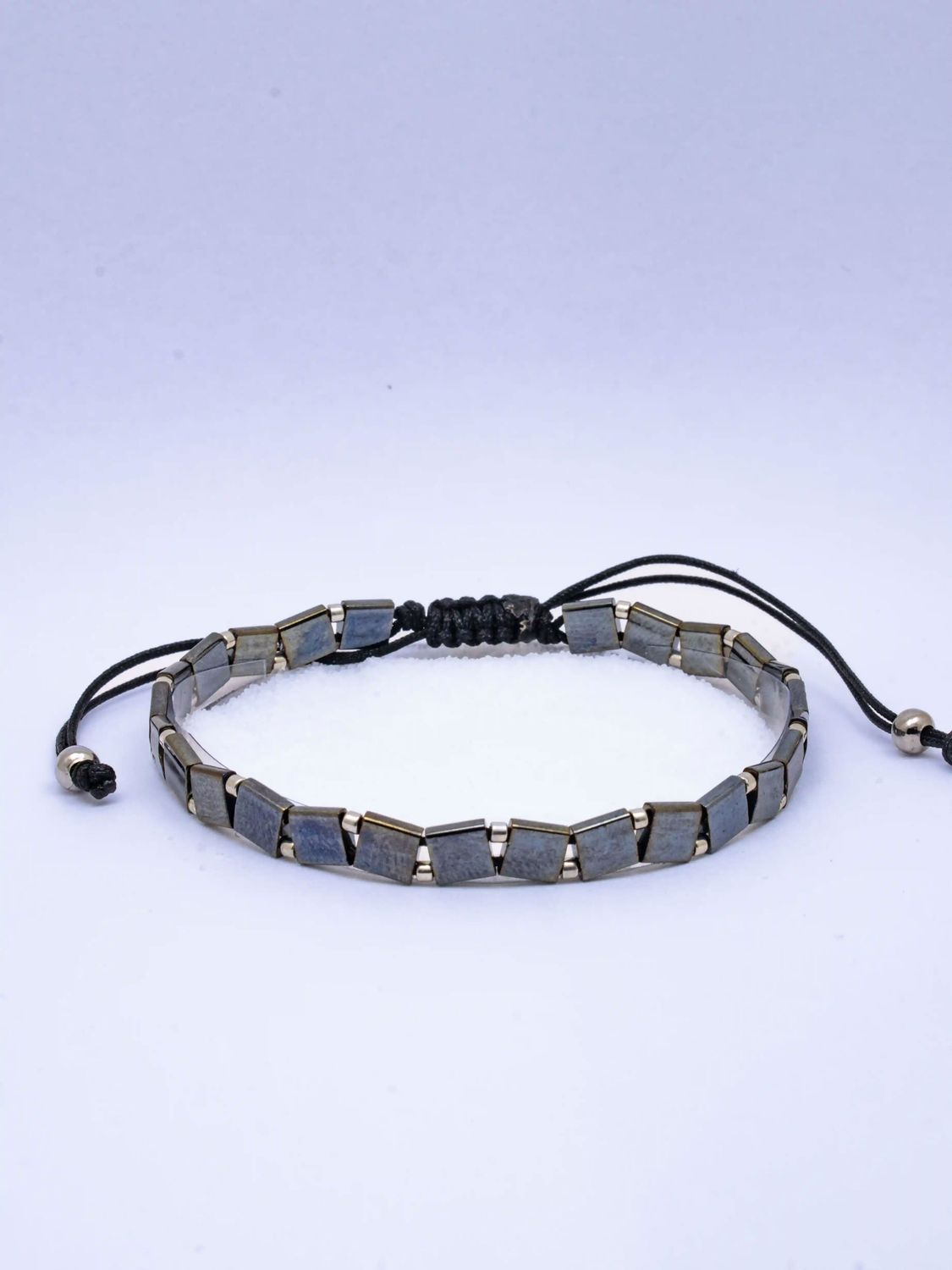 Edo Handmade Bracelet - Beaded Bracelet, Color: Nocturnal Black