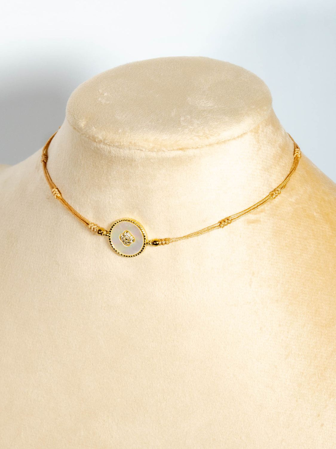 Medallion Cho Handmade Choker - Charm Choker, Color: Hazel