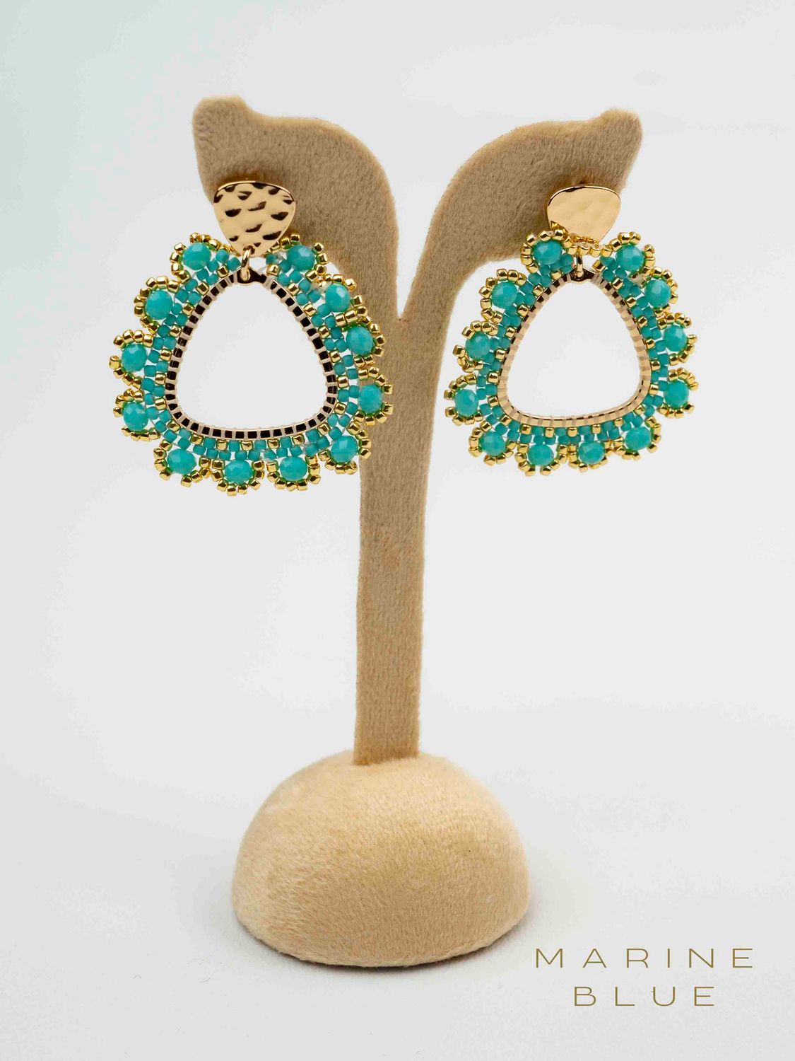 Solo Nova Beaded Earrings - Stainless Steel Earrings, Color: Arctic Rust