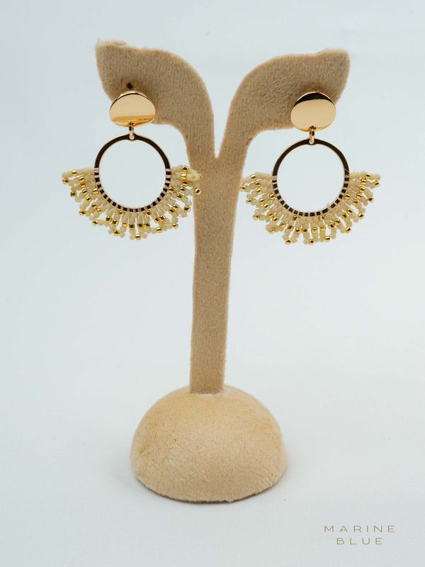 Solo Crest Beaded Earrings - Stainless Steel Earrings