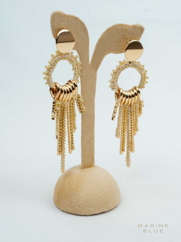 Solo Shahmaran Beaded Earrings - Stainless Steel Earrings