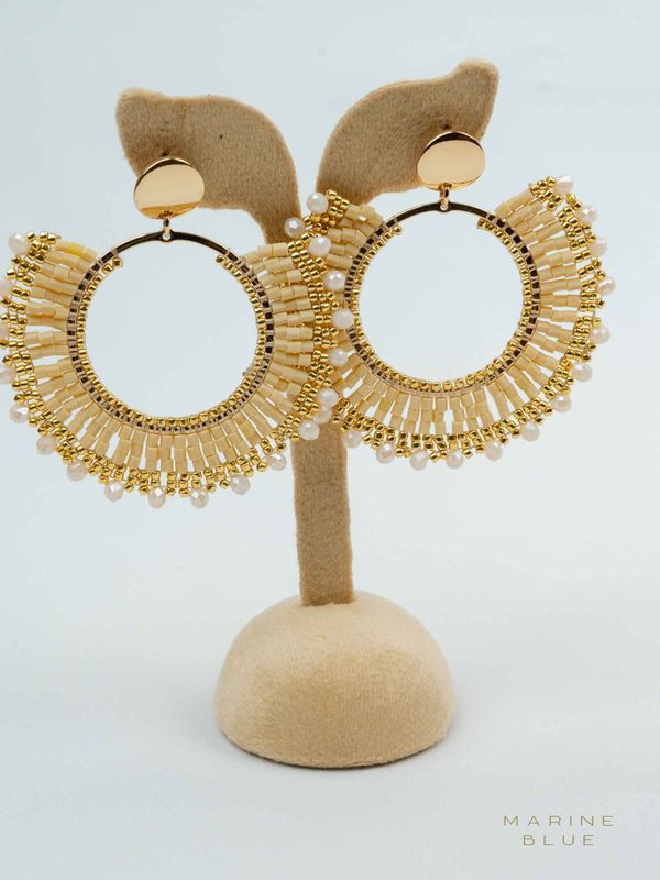 Solo Gaze Beaded Earrings - Stainless Steel Earrings