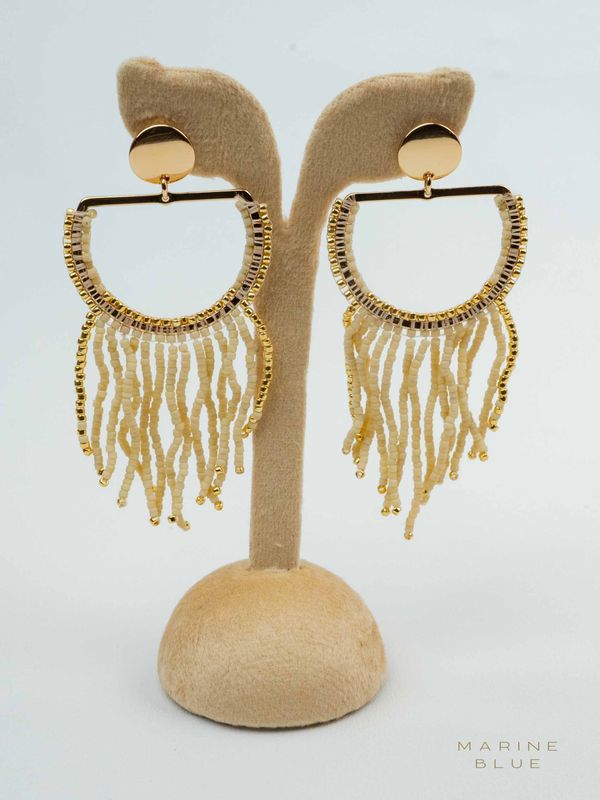 Solo Sunray Beaded Earrings - Stainless Steel Earrings